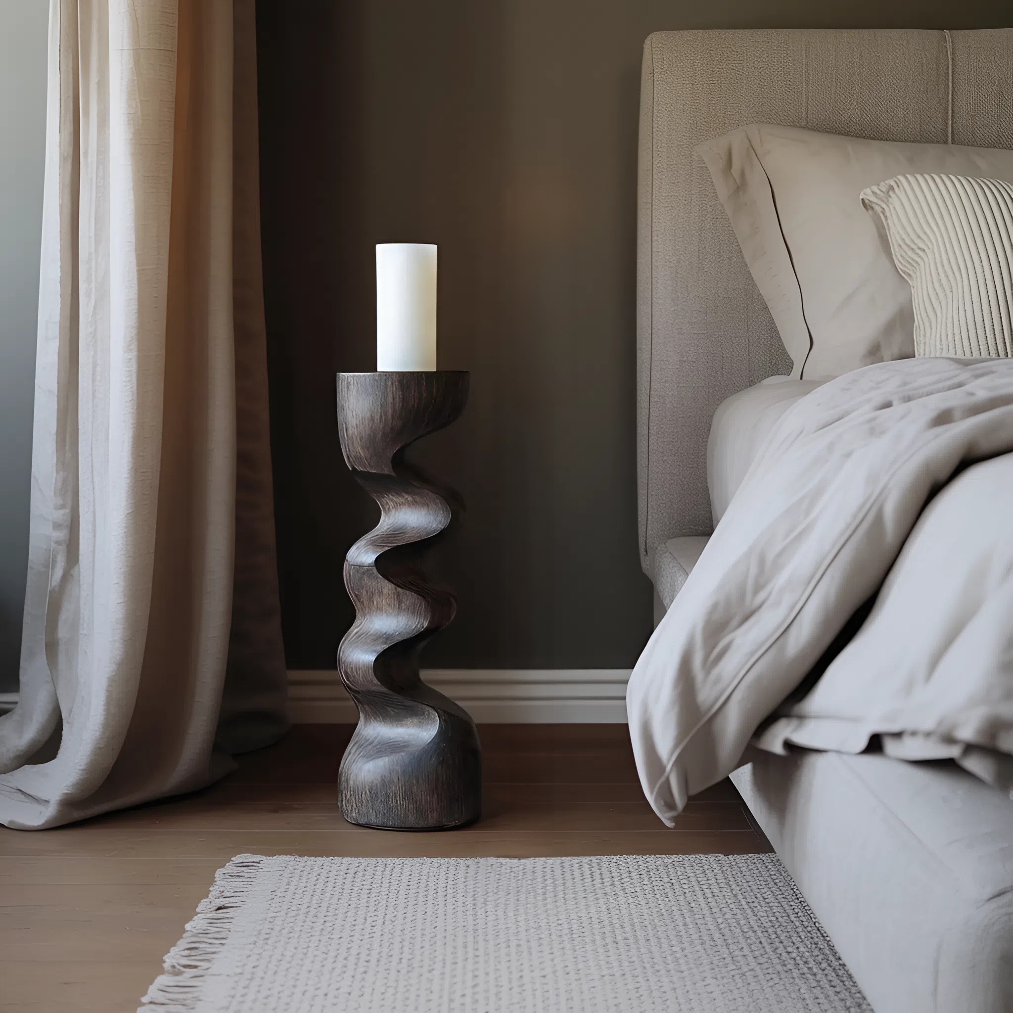 Rustic Candle Stick For Bedroom Cozy Ambience Styling SILDTTNCDH002