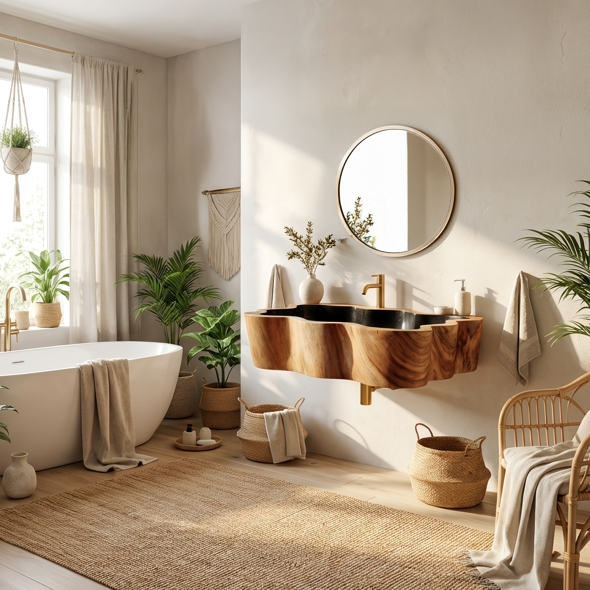 Modern Wall Mounted Wooden Bathroom Sink For Luxury Bathroom Furniture SILDTTNVS052