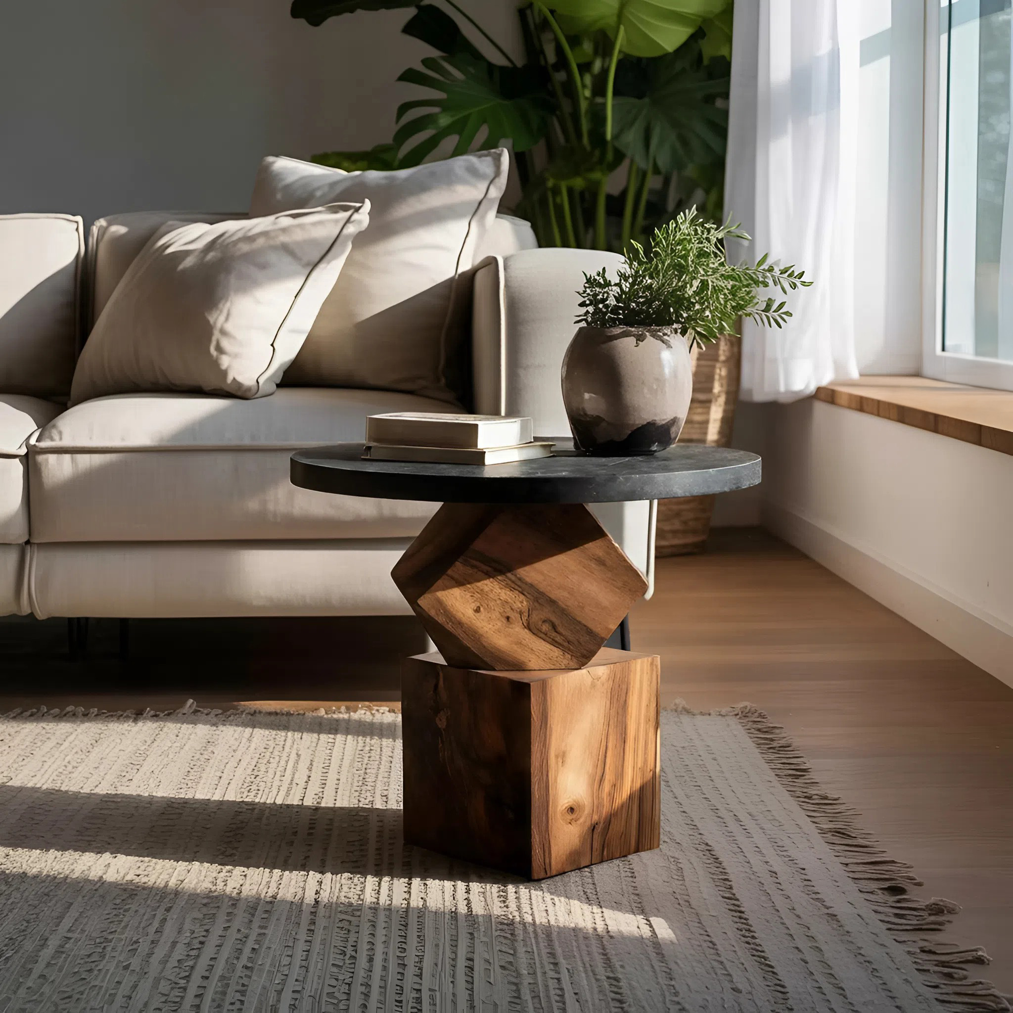 Modern Wooden Side Table For Bedroom Nightstand Decor SILDTTNSTA012