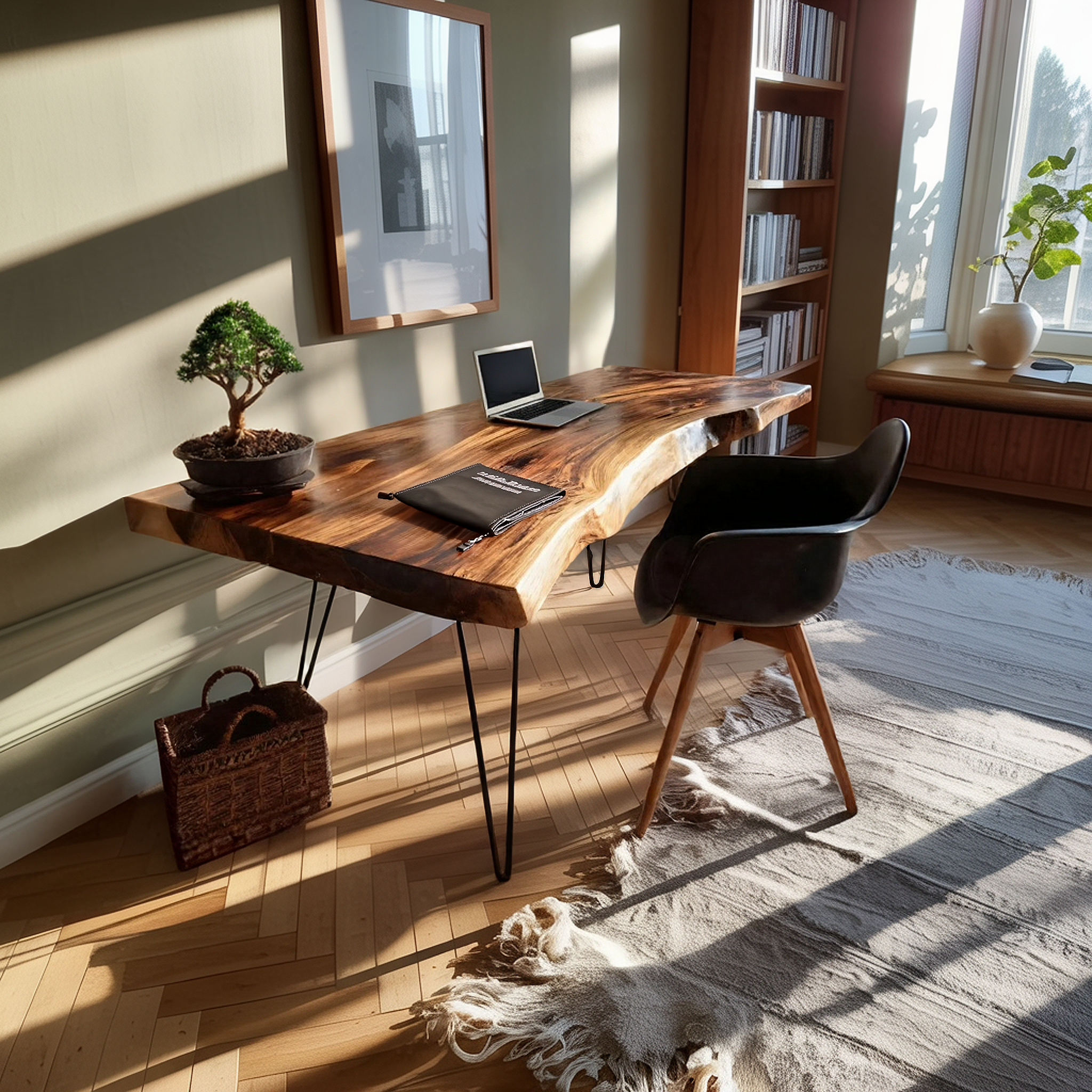 Handcrafted Solid Wood Desk For Bedroom Decor SILDTTNDE019