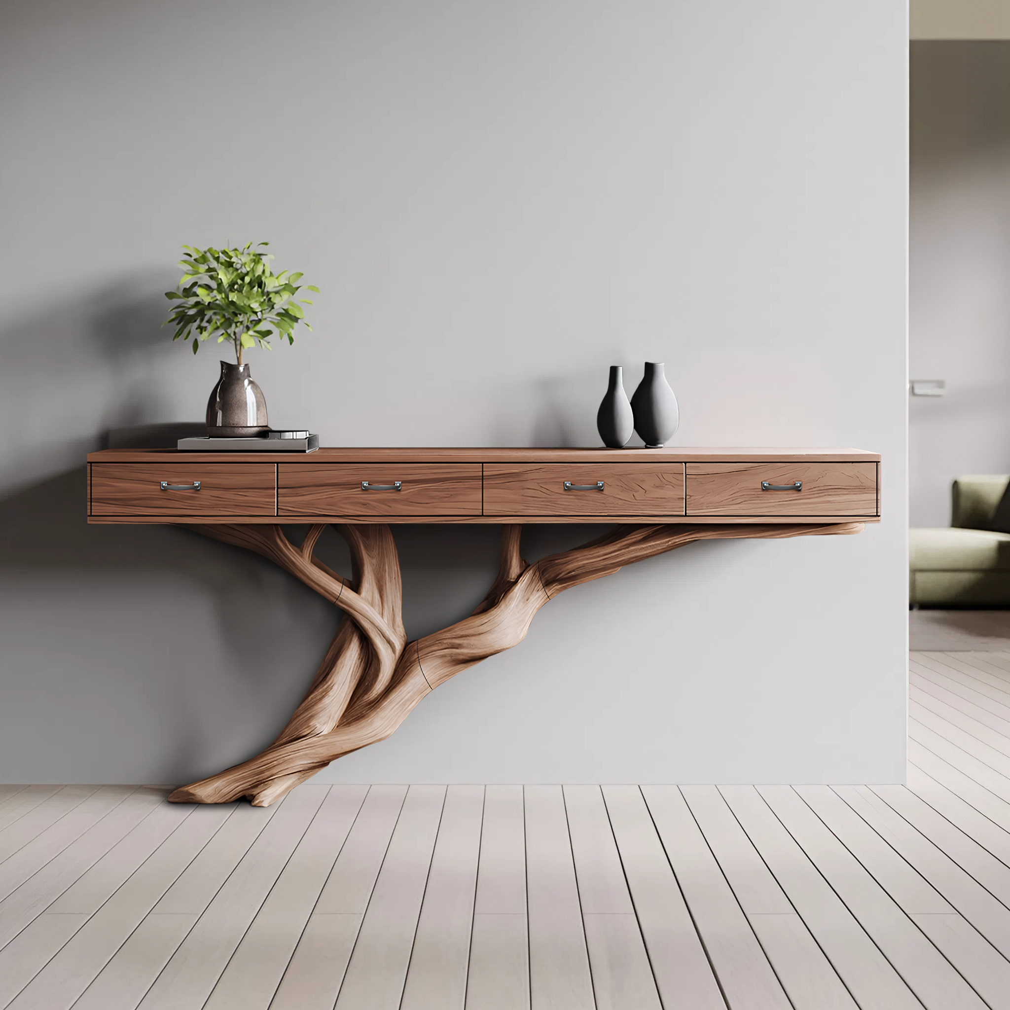 Mid Century Wooden Console Table For Living Room Contemporary Accent SILDTTNCS026
