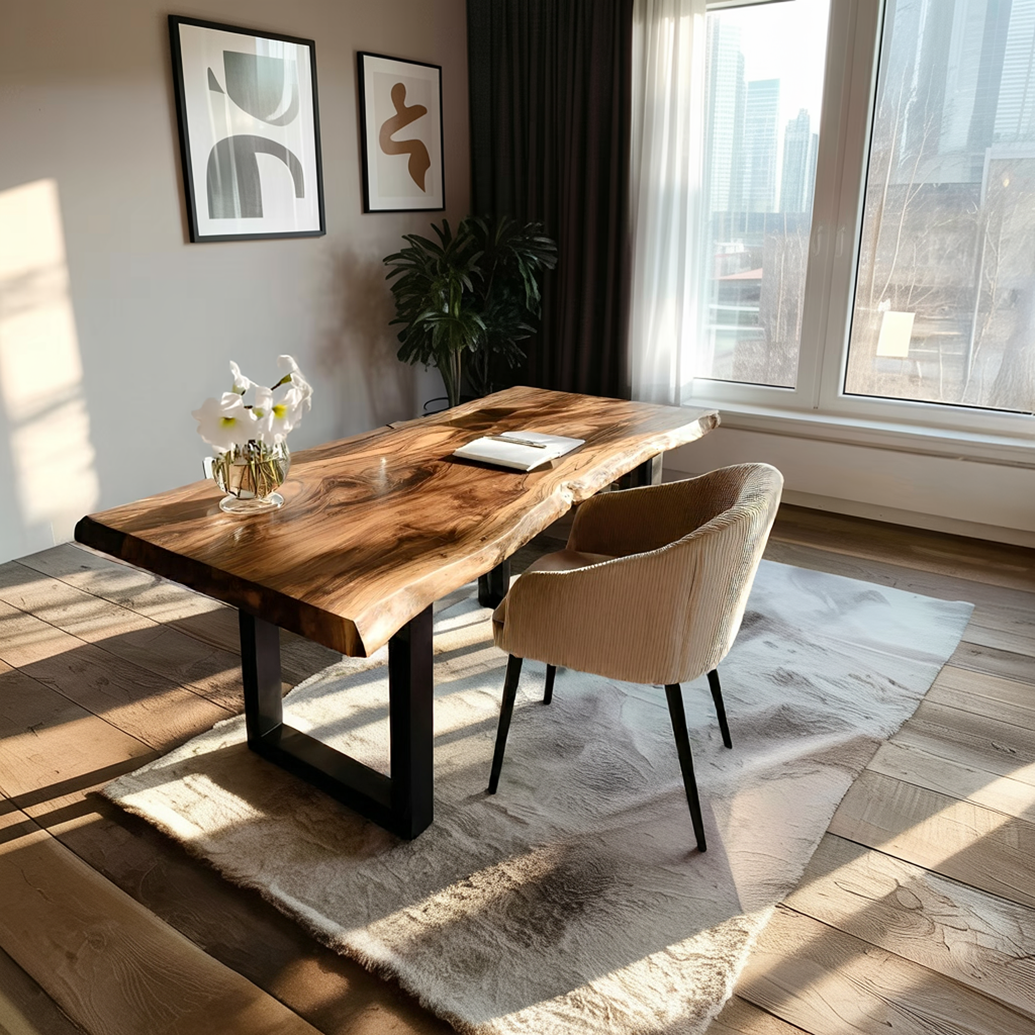 Farmhouse Solid Wood Desk For Classic Decor SILDTTNDE022