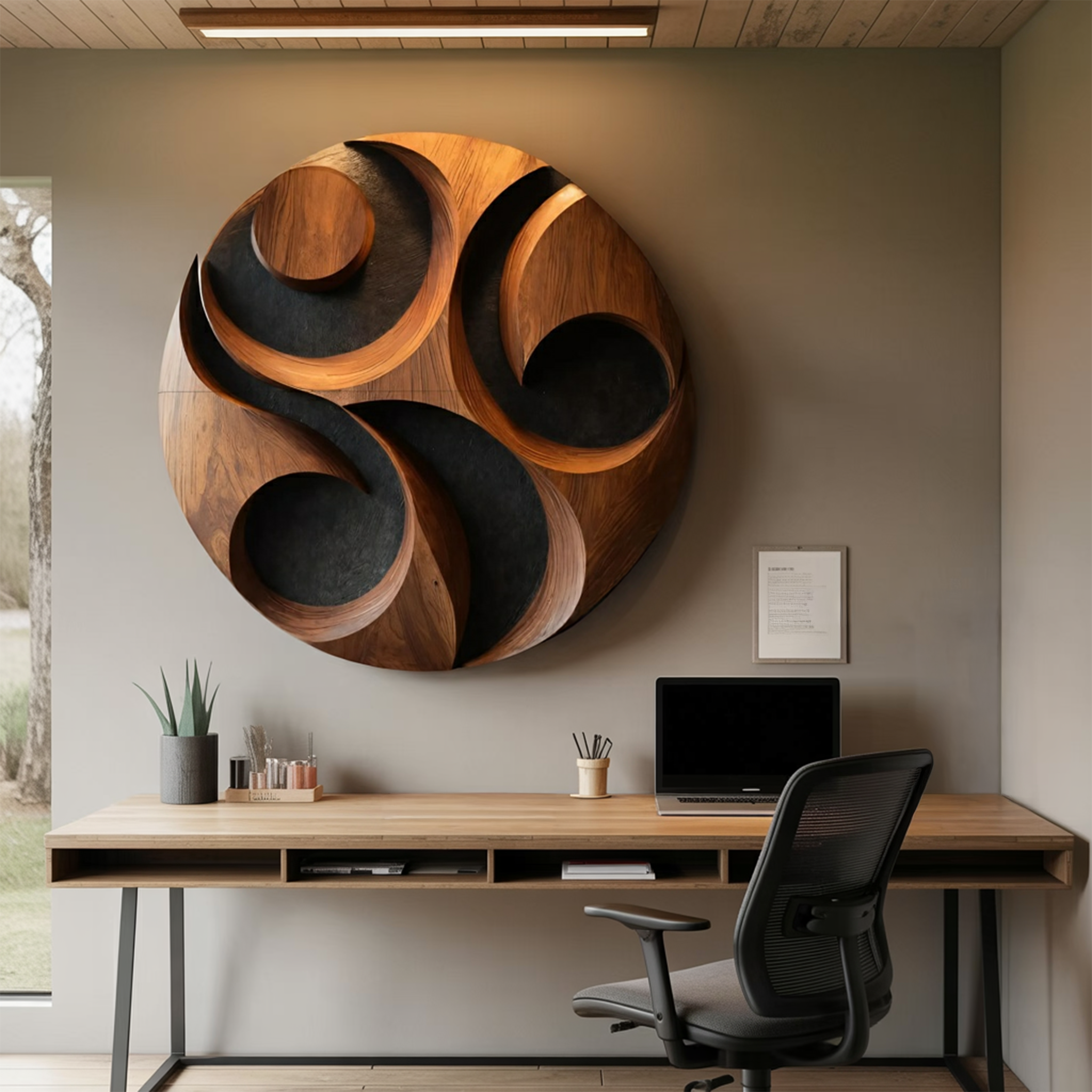 Organic Carved Wall Art For Luxury Living Spaces RTTHTTWA076
