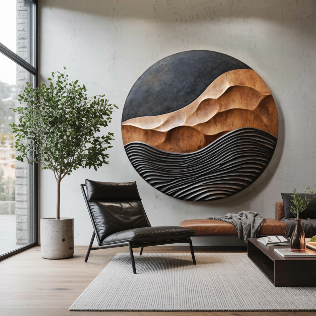 Rustic 3D Wood Wall Art For Entryway Wall Panel Design SILDTTNWA014