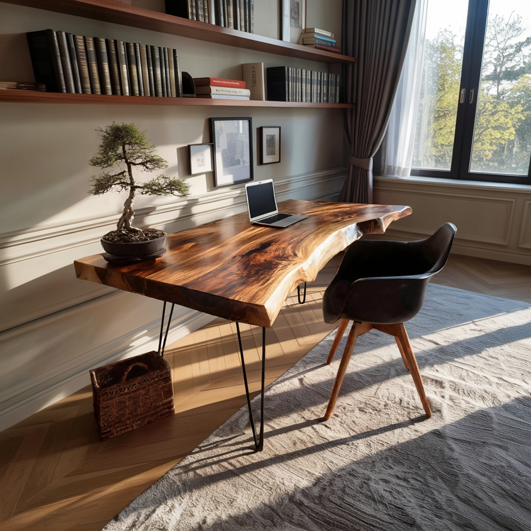 Handcrafted Solid Wood Desk For Bedroom Decor SILDTTNDE019