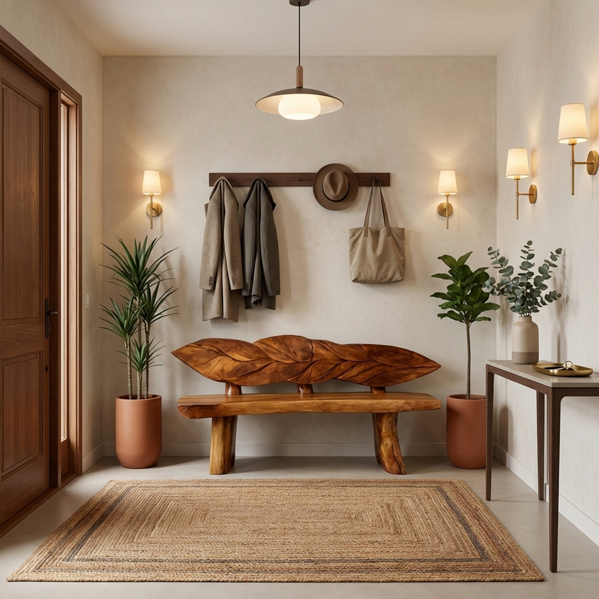 Minimalist Solid Wood Entryway Bench For Modern Homes SILDTTRBEN027