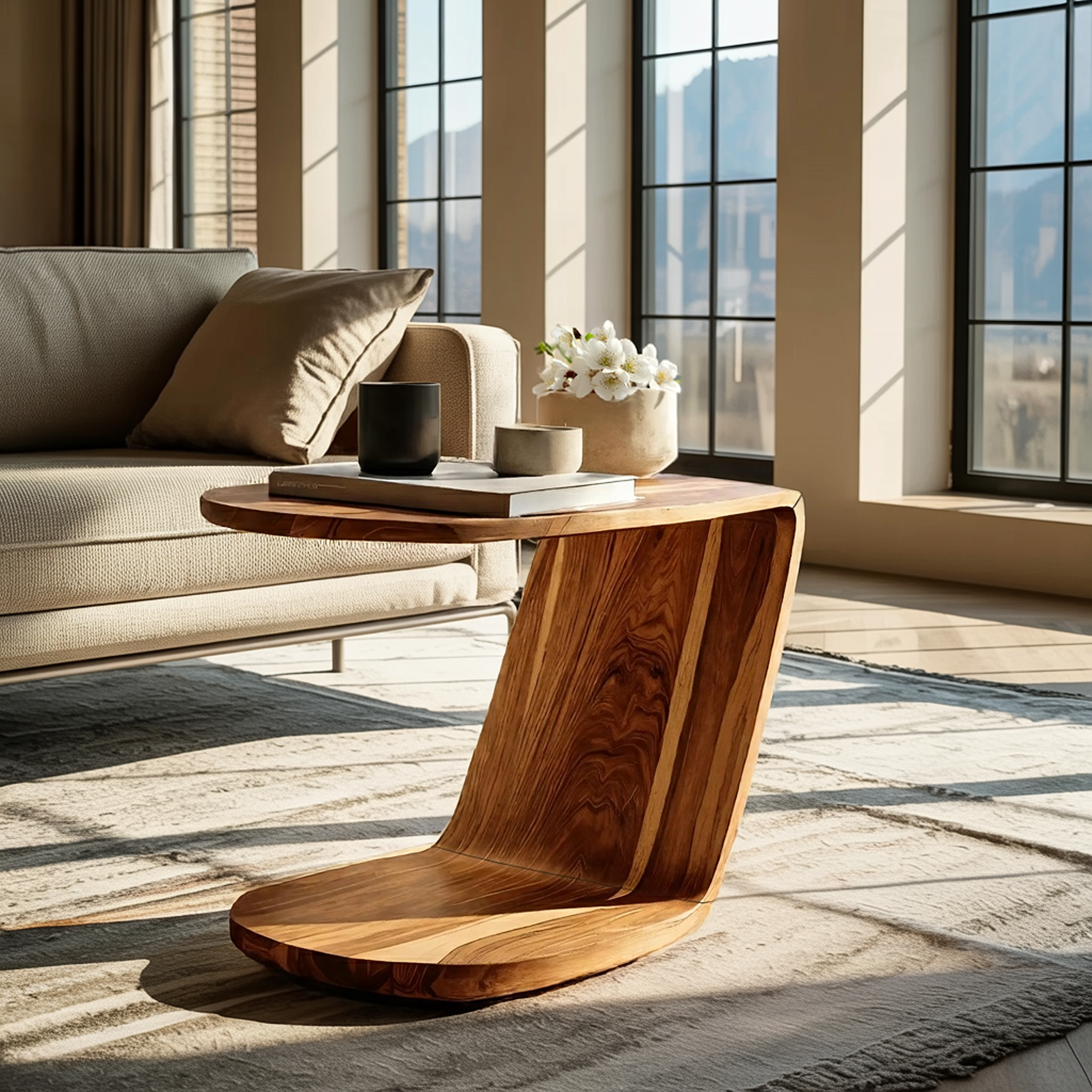 Handcrafted Live Edge Side Table For Furniture Collection SILDTTNSTA027
