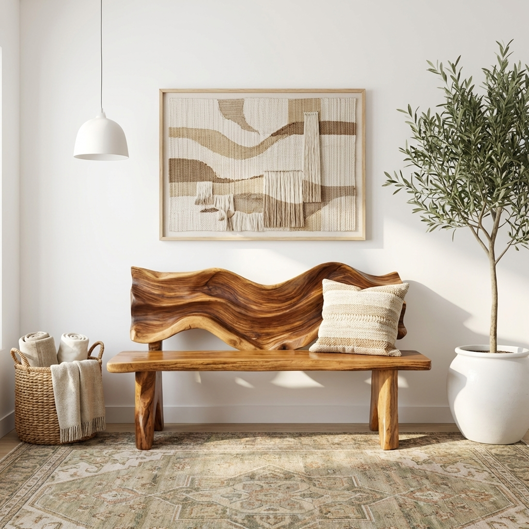 Rustic Live Edge Bench For Entryway Accent Seating SILDTTRBEN033