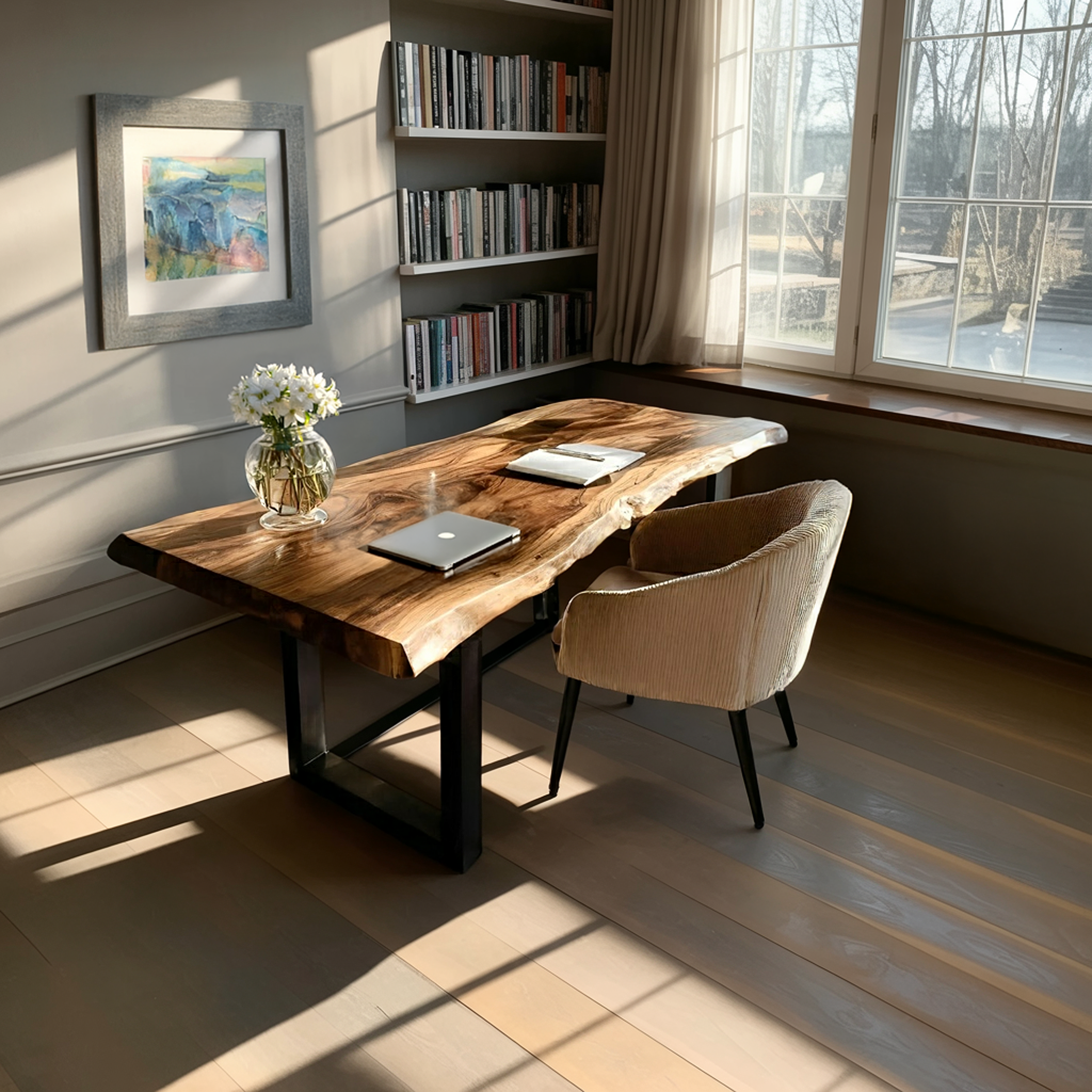 Farmhouse Solid Wood Desk For Classic Decor SILDTTNDE022