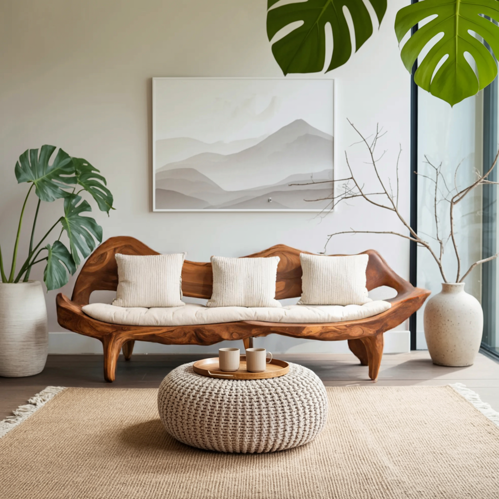 Modern Sofa With Sculptural Frame For Living Room Or Lounge SITHTTSF003