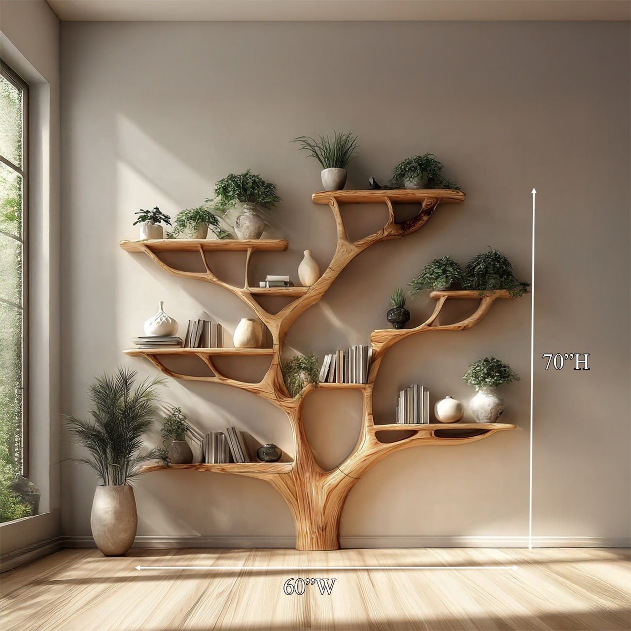 Rustic Tree Bookshelf Nursery Living SINLSATB210