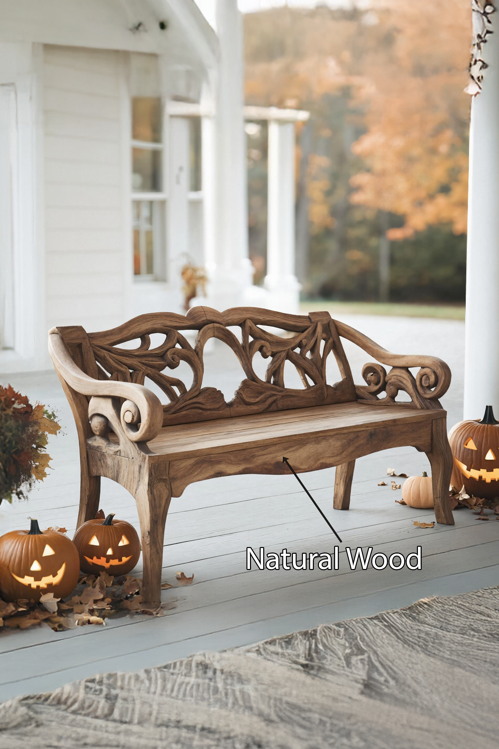 Handcrafted Live Edge Outdoor Bench For Patio And Outdoor Decor SILDTTNHOB025