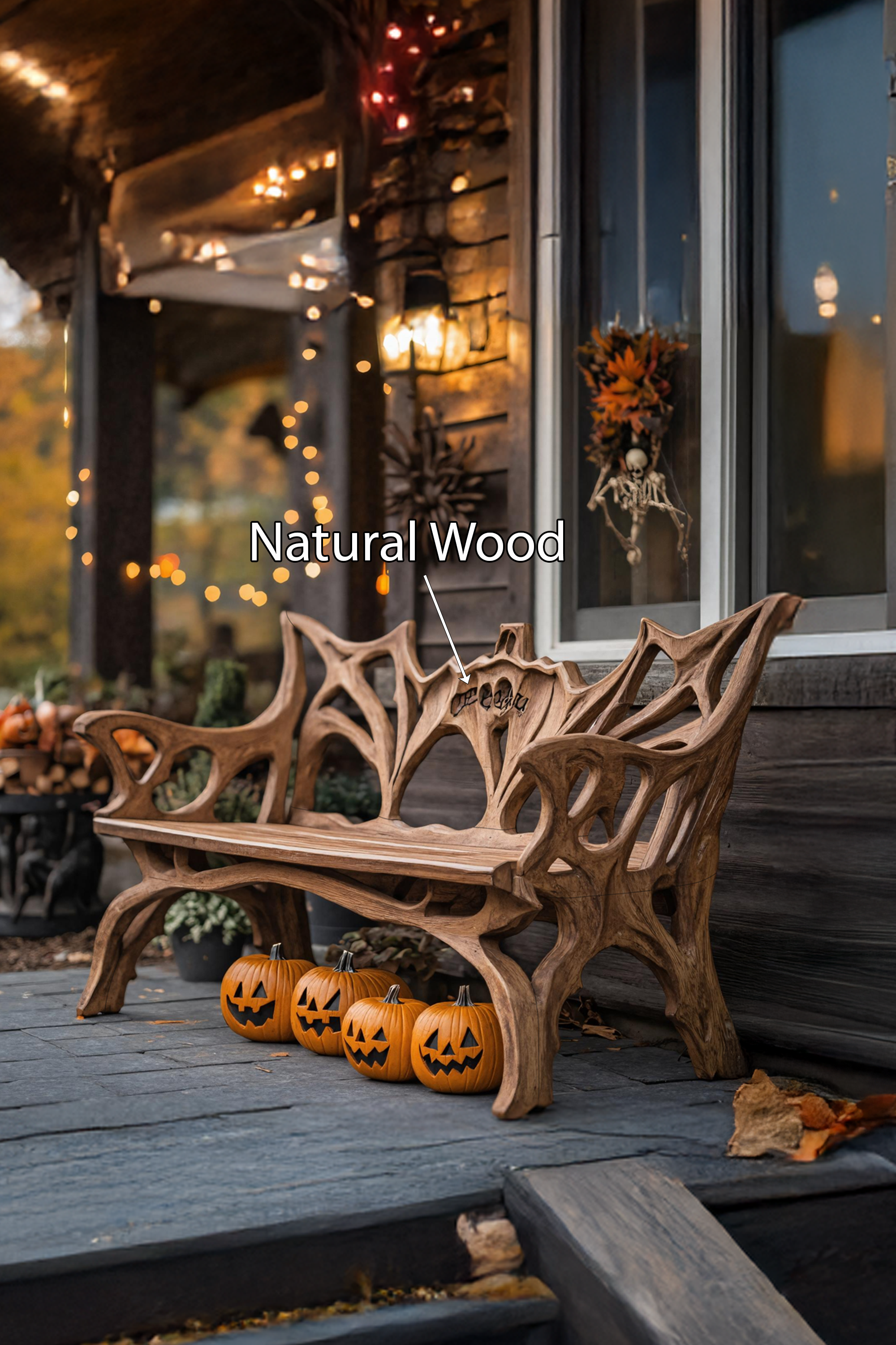 Farmhouse Live Edge Outdoor Bench For Country Style Outdoor Design SILDTTNHOB027