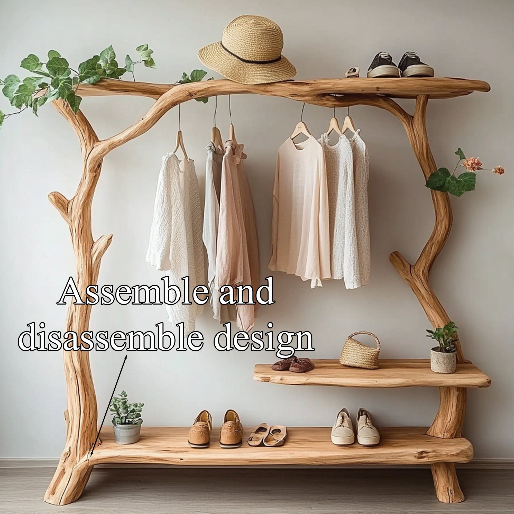 Free Standing Clothes Rack Home Decor Office Decor Gifts SINLTB152