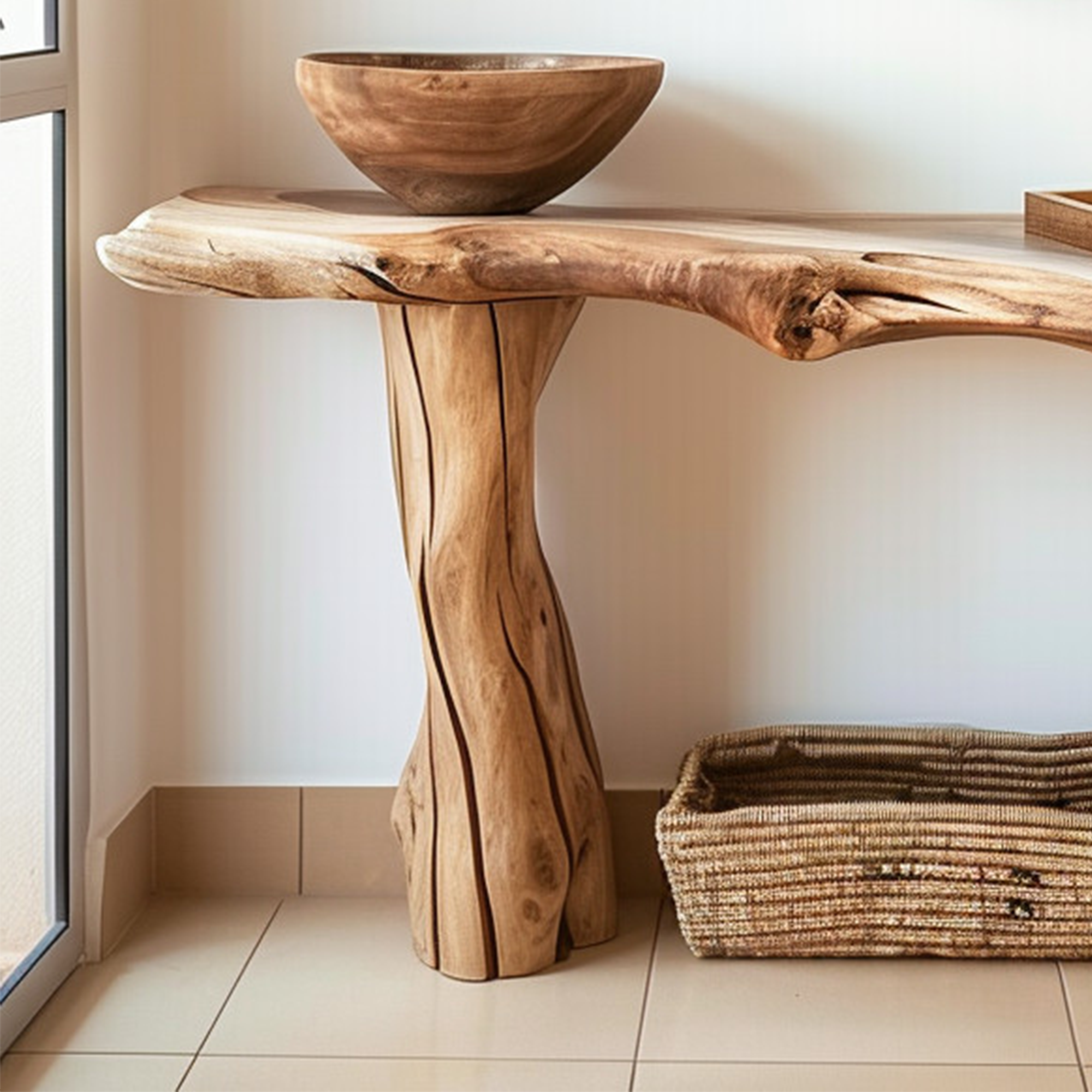 Live Edge Console Table Bedside Table SINLCS012