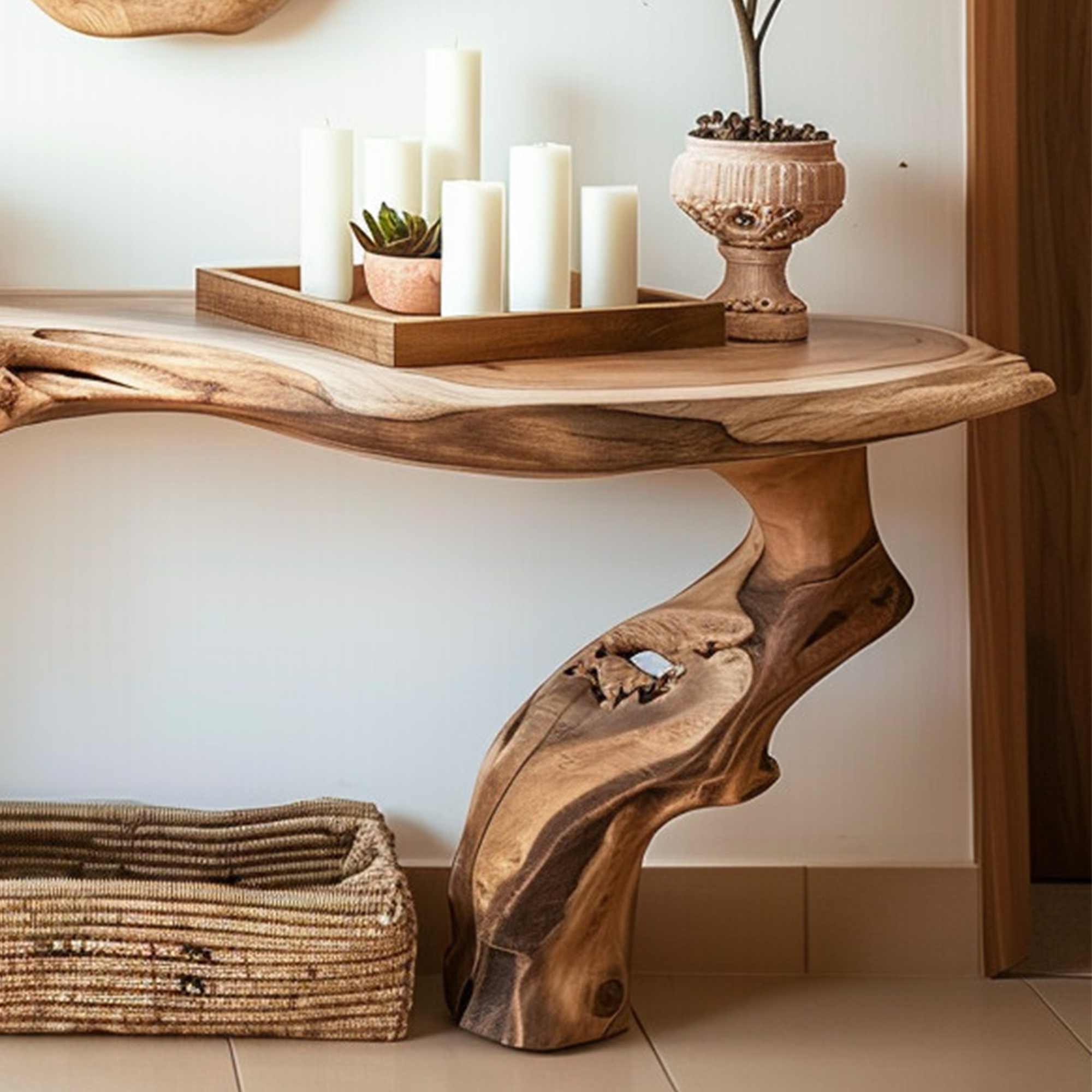 Live Edge Console Table Bedside Table SINLCS012