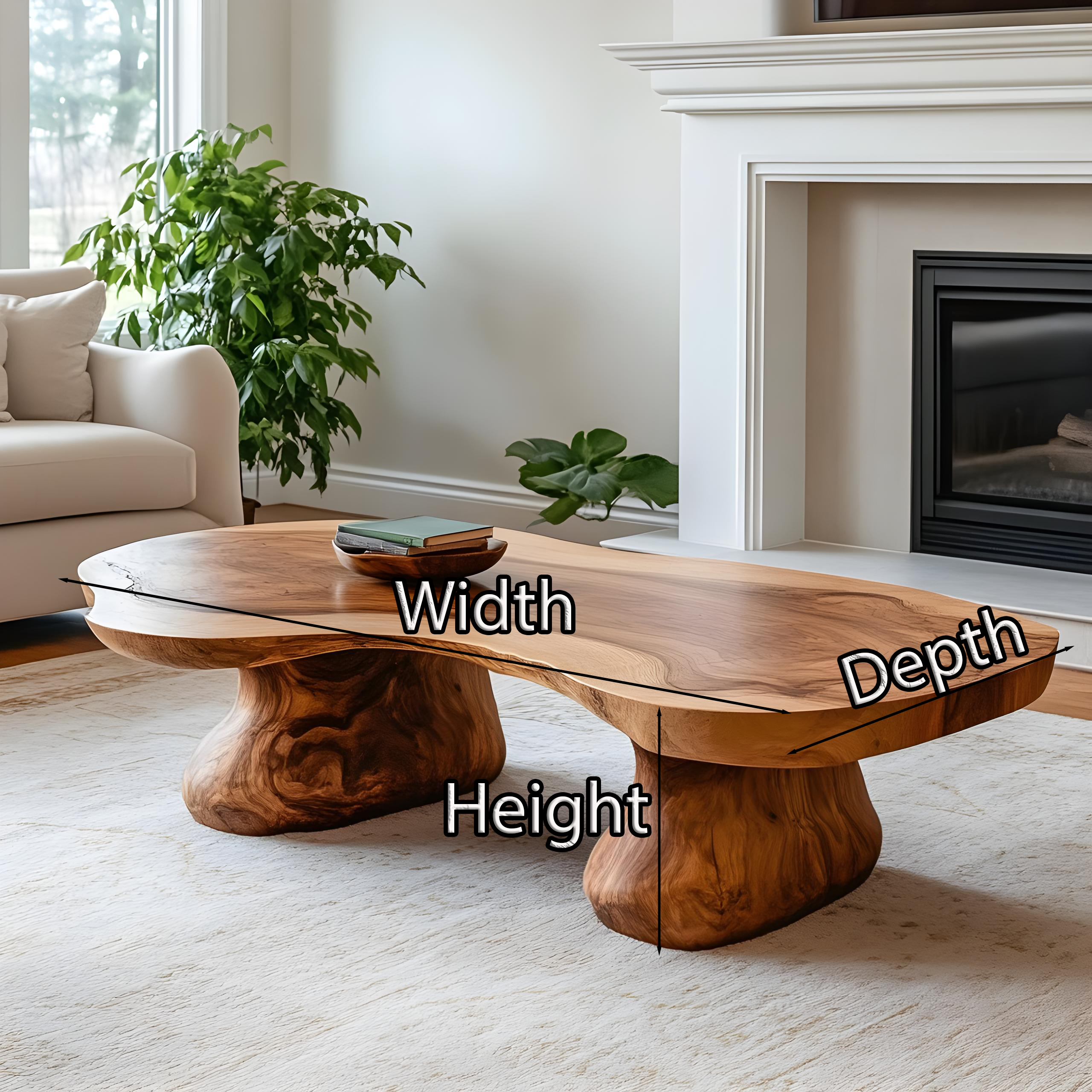 Crafted Natural Wood Coffee Table to Enhance Your Living Room Vibe SILDTCF128