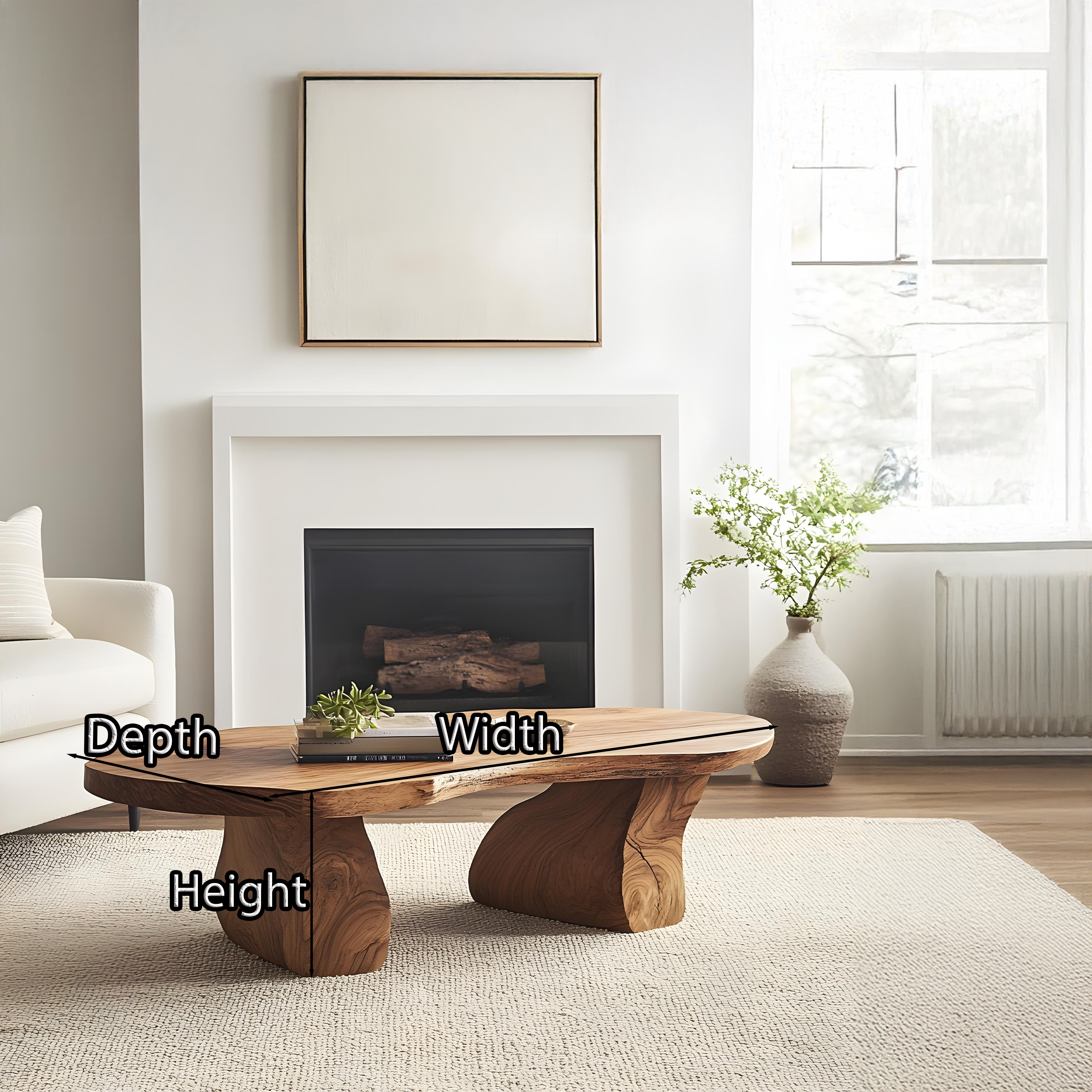 Handcrafted Natural Wood Coffee Table For Homely Living Room Style SILDTCF130