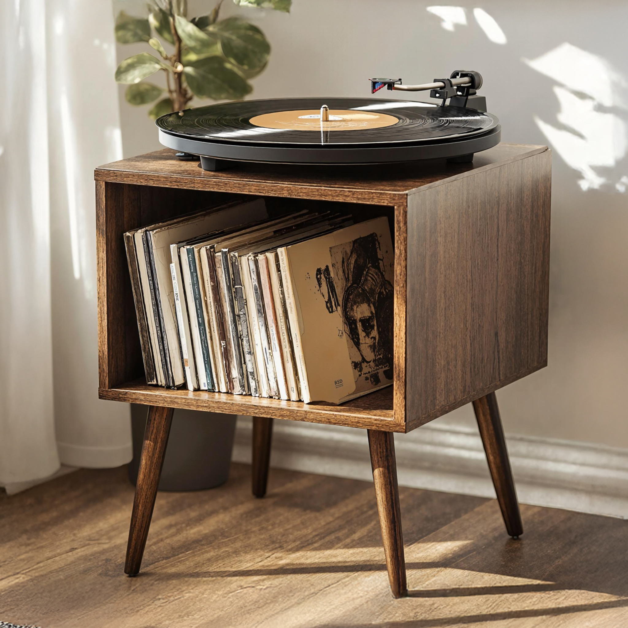 Versatile Record Player Stand For Music Lovers, Living Room, Bedroom SILDTRPT007