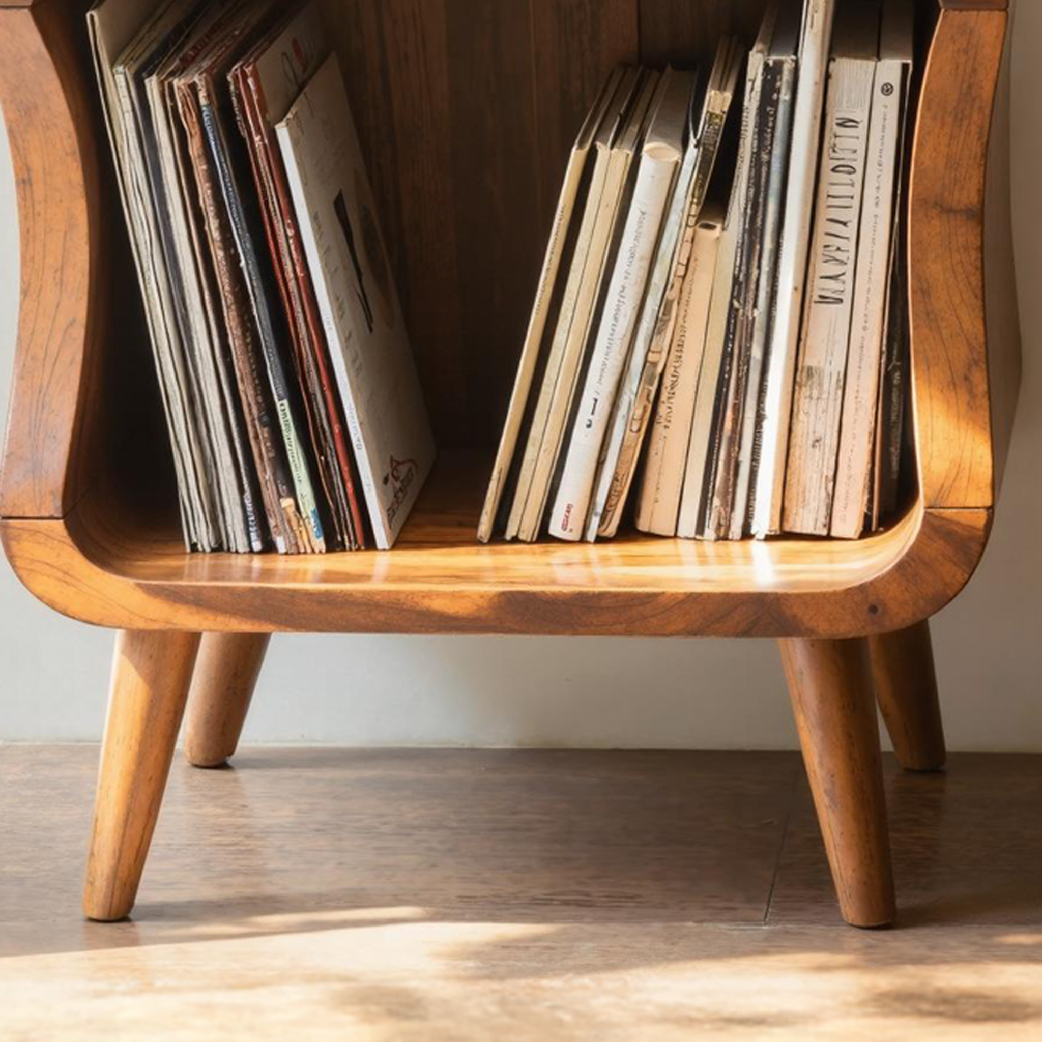 Mid Century Solid Wood Record Player Stand For Living Room SILDTRPT014