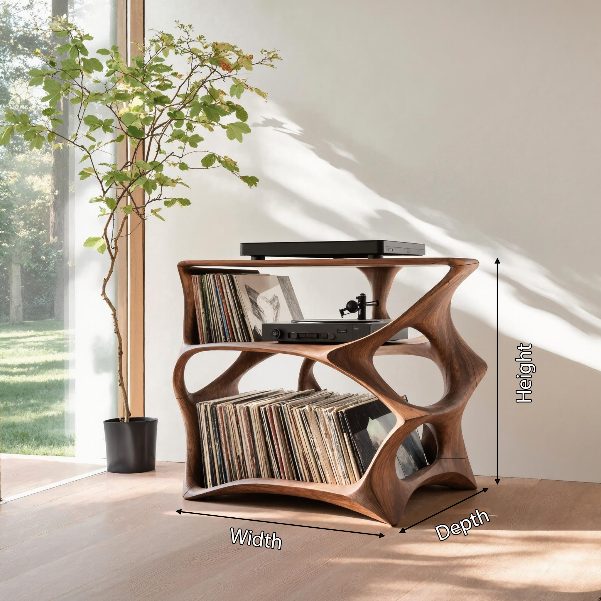 Farmhouse Record Stand Cozy Living Room Furniture SILDTTNRPT001