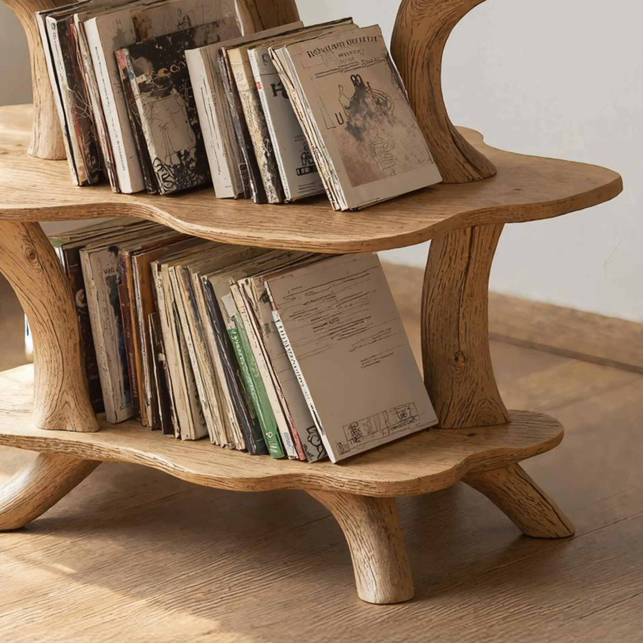 Rustic Large Vinyl Record Stand For Entryway Storage Decor SILDTRPT015