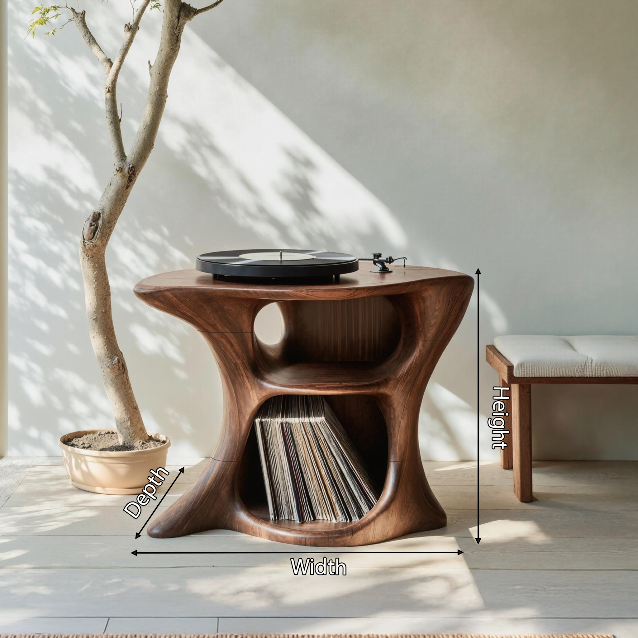Farmhouse Wooden Media Stand Home Decor Accents SILDTRPT034