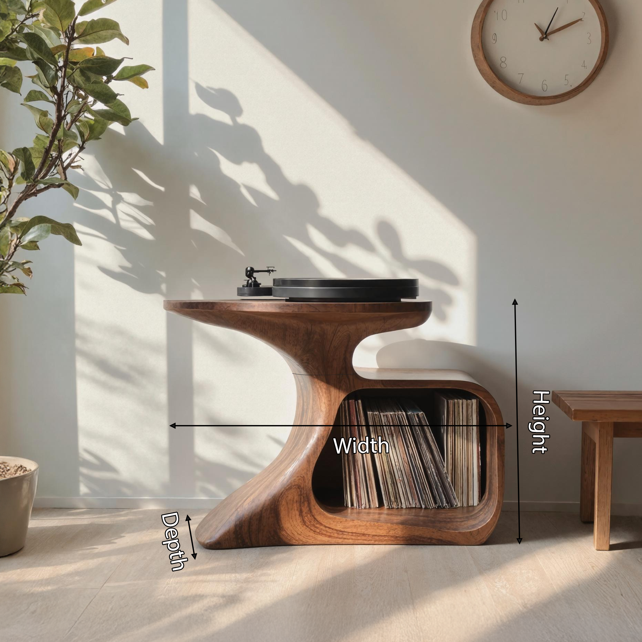 Handcrafted Record Stand Artisan Living Room Decor SILDTRPT031