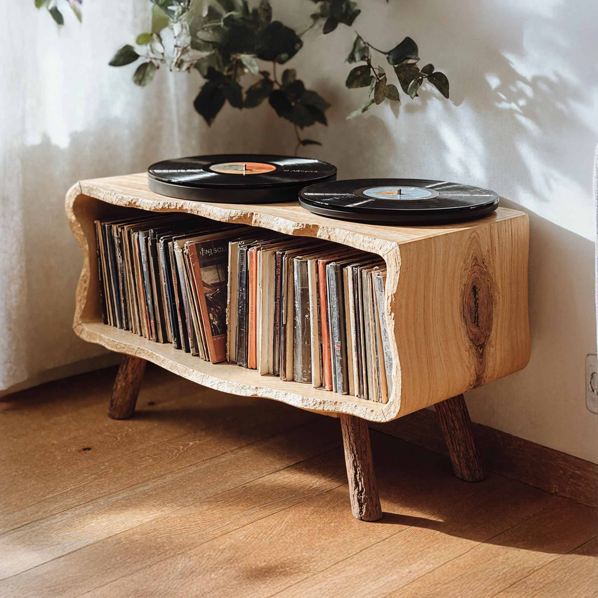 Stylish Record Player Stand For Living Room, Bedroom, Office SILDTRPT001
