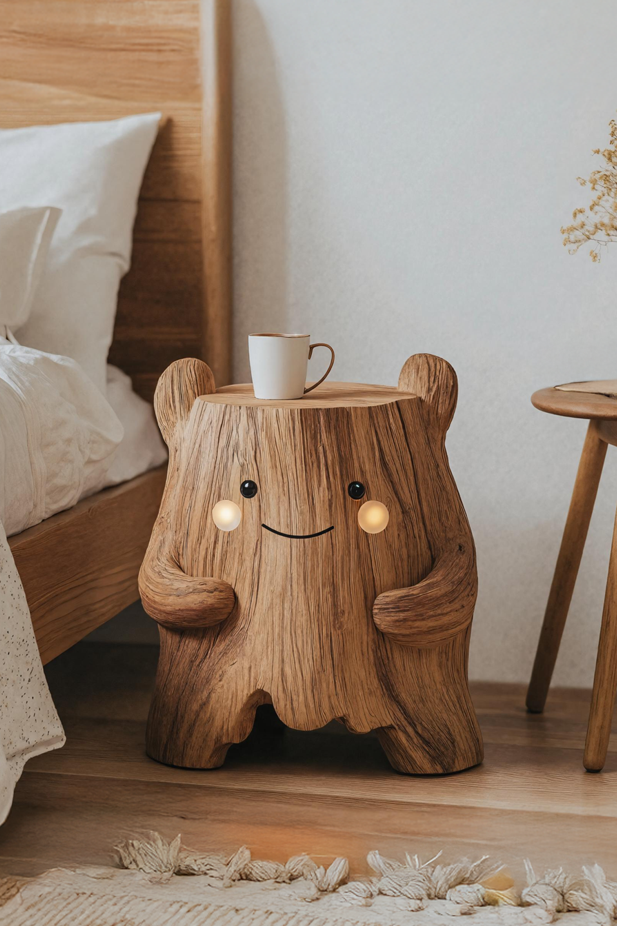 Mid Century Wood Side Table For Small Bedroom Spaces SILDTTRNS009