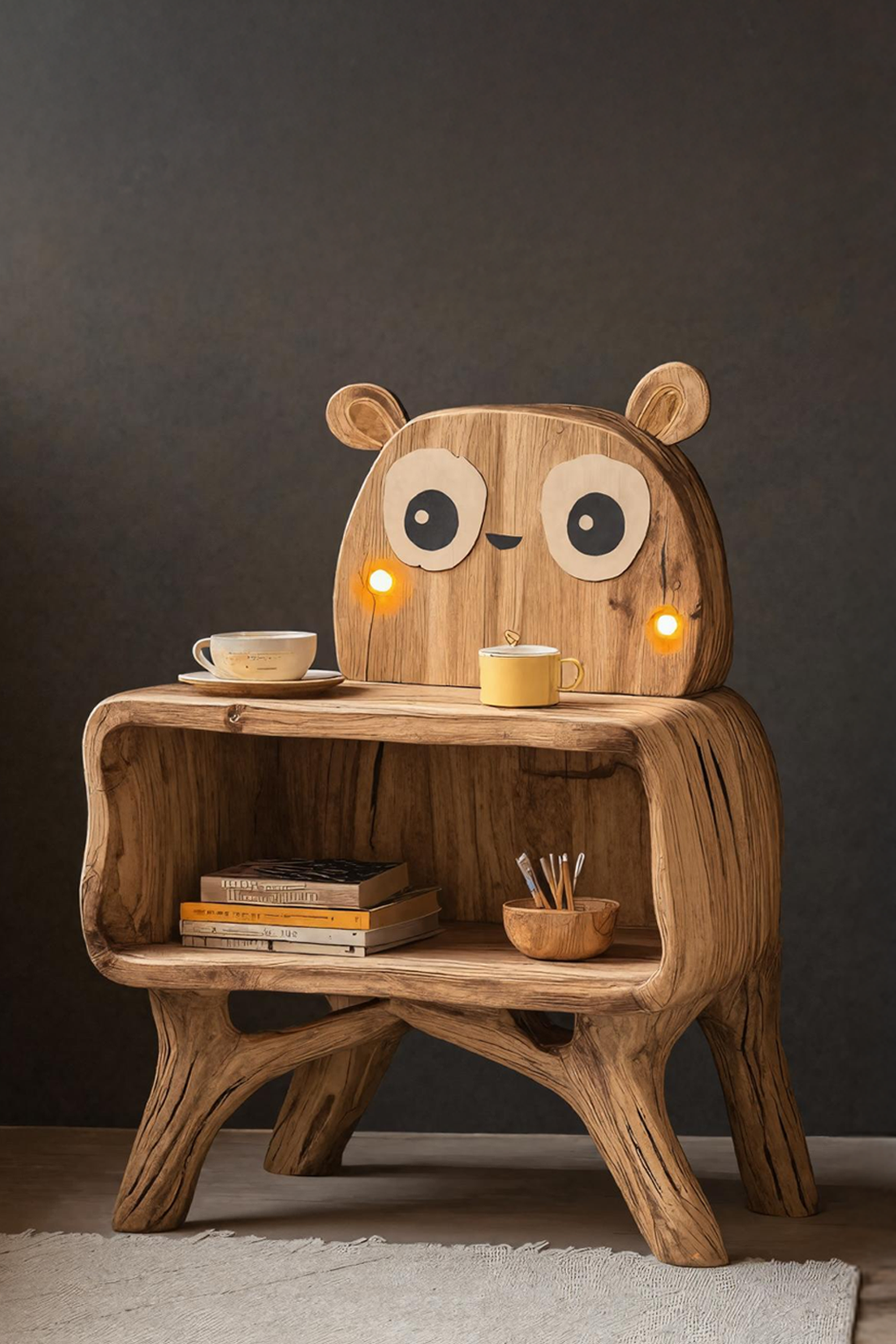 Mid Century Wooden Nightstand For Bedroom Decor SILDTTRNS001