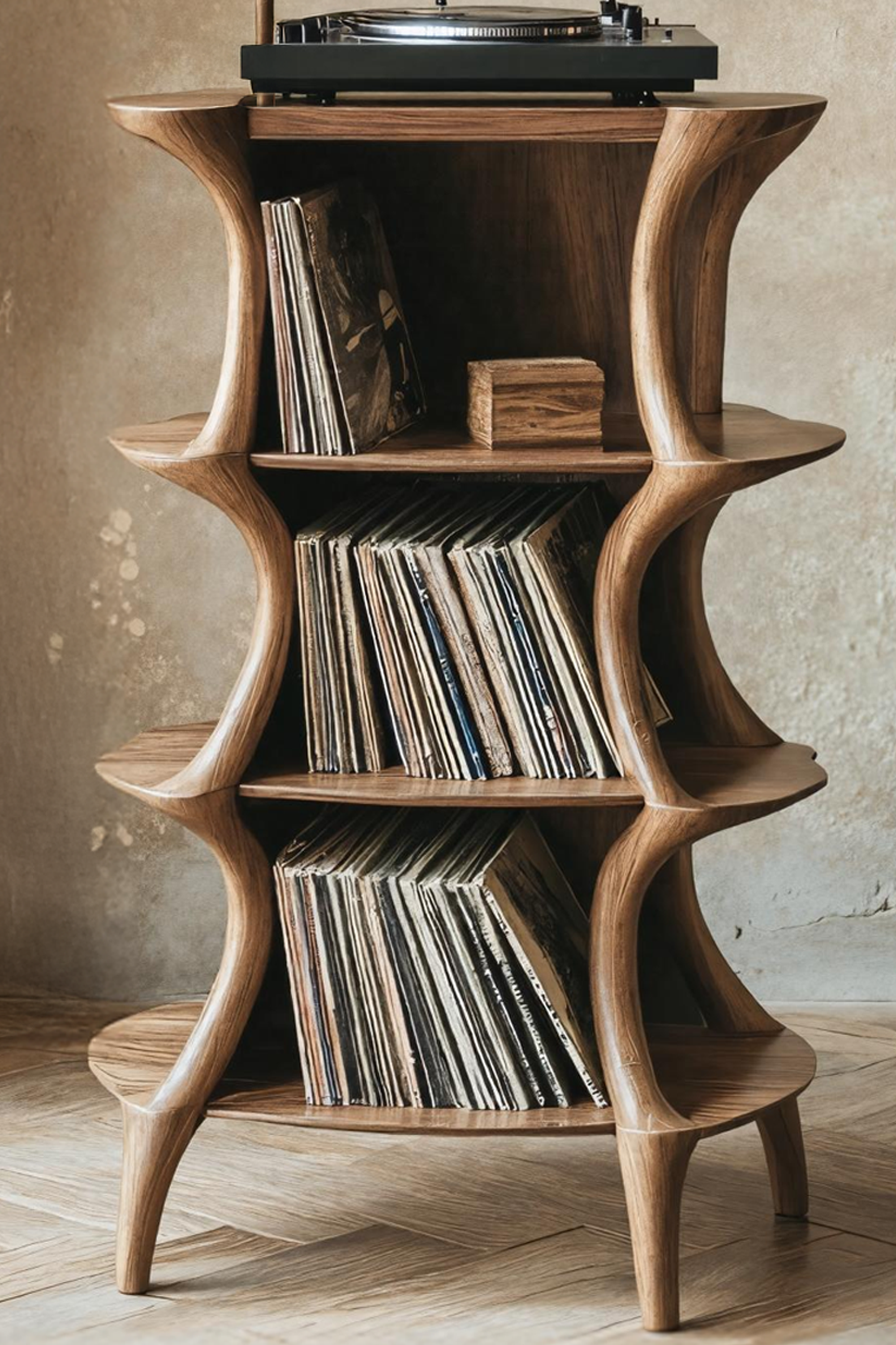 Farmhouse Style Record Stand For Entryway Design SILDTTRRPT016