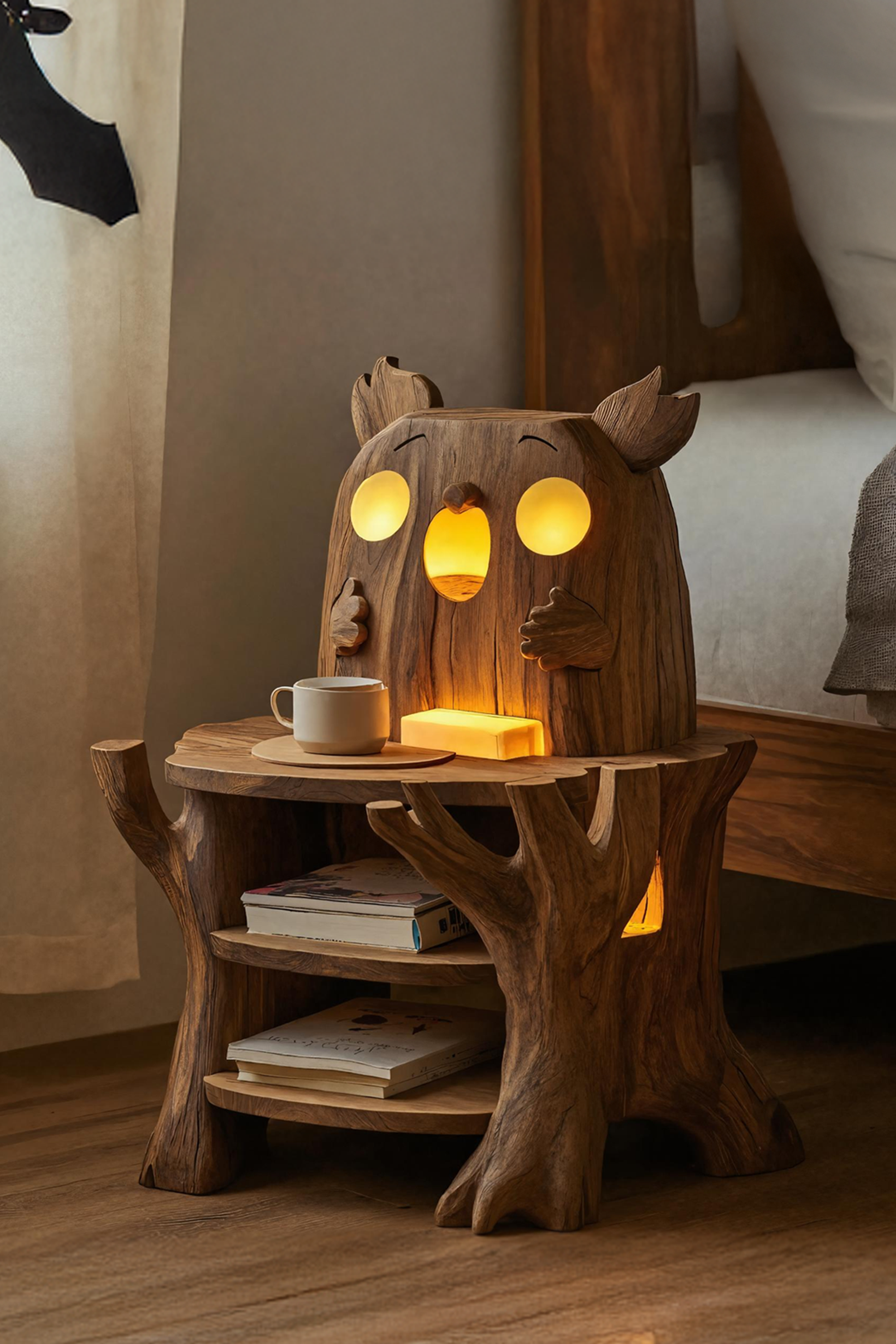 Rustic Handcrafted Nightstand For Bedroom Styling SILDTTRNS011