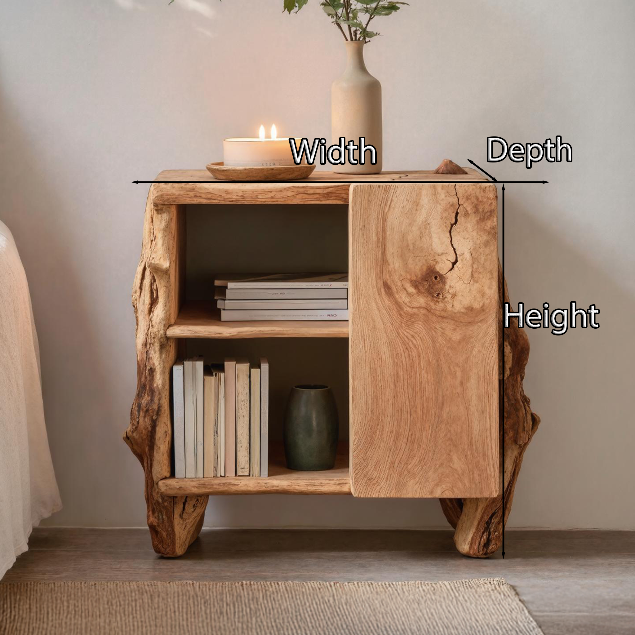 Rustic Side Cabinet For Bedroom Furniture Solutions SILDTNS028