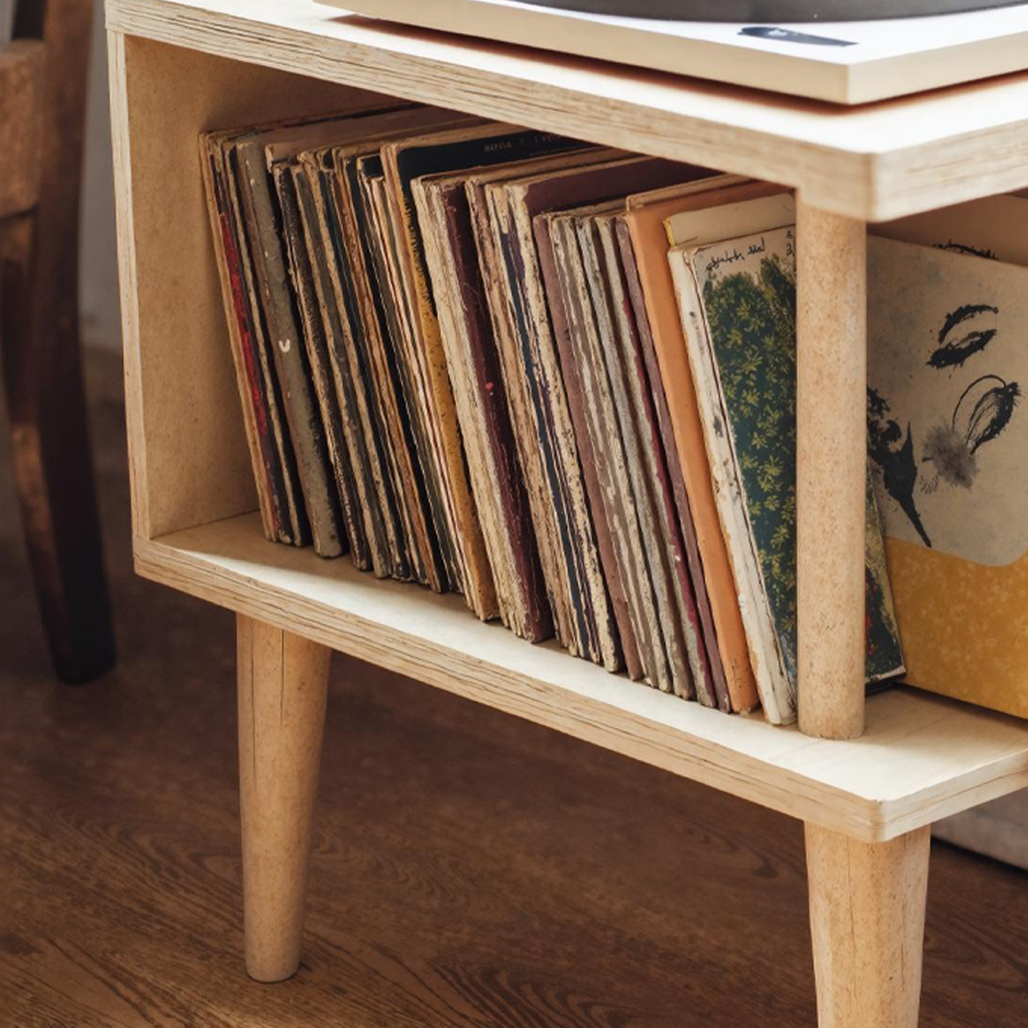 Unique Record Player Stand For Living Room, Bedroom, Office SILDTRPT013