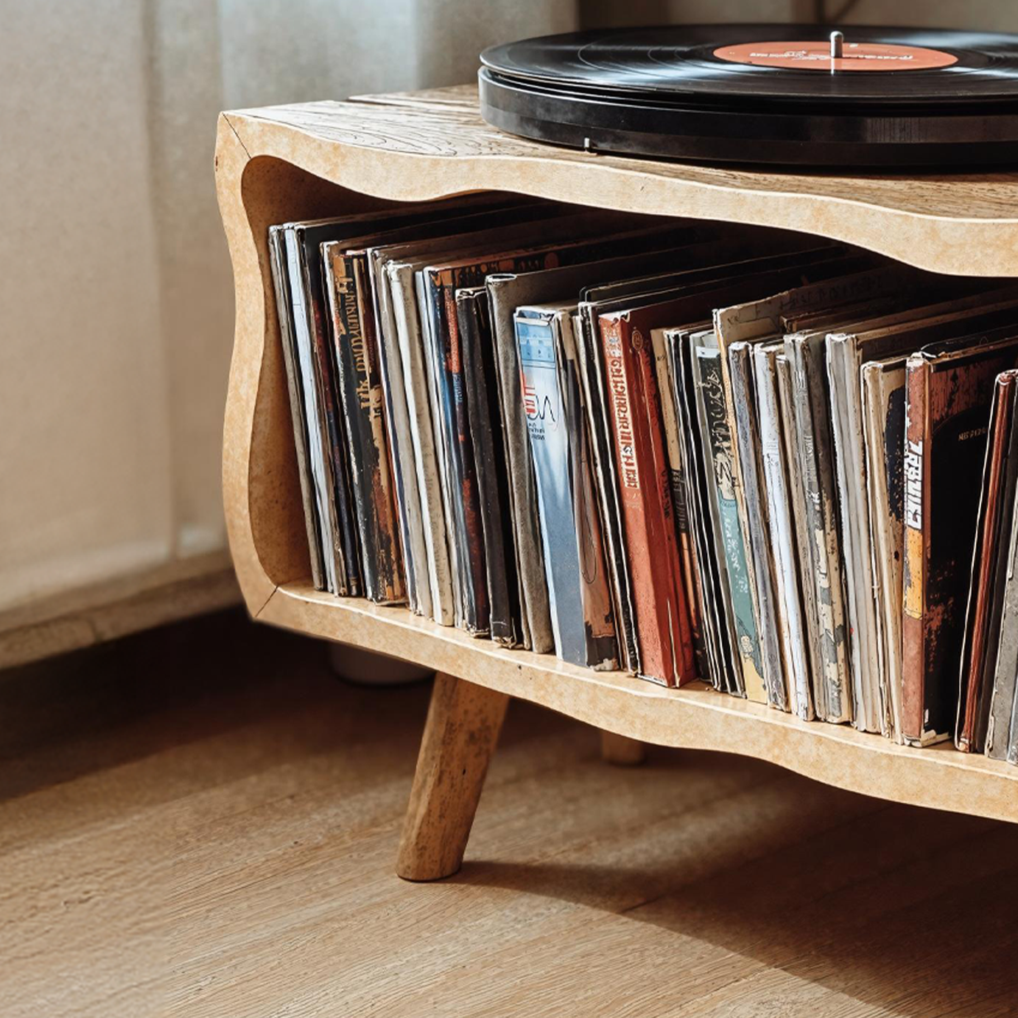 Functional Record Player Stand For Living Room, Bedroom, Office, Hallway SILDTRPT004