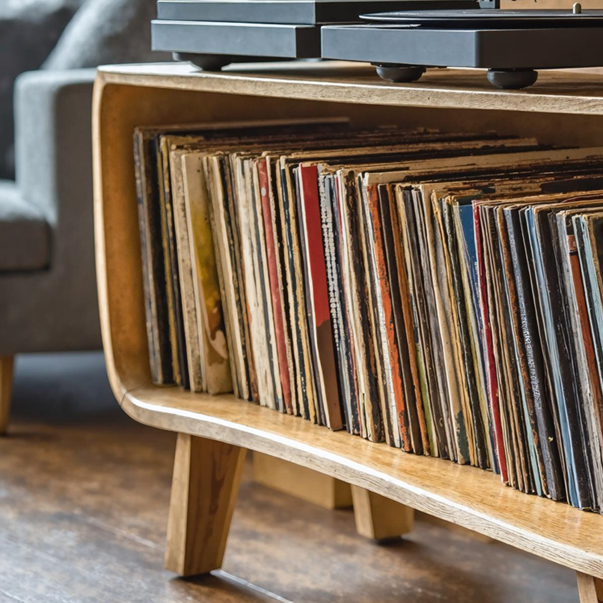 Elegant Record Player Stand For Living Room, Bedroom, Office SILDTRPT003