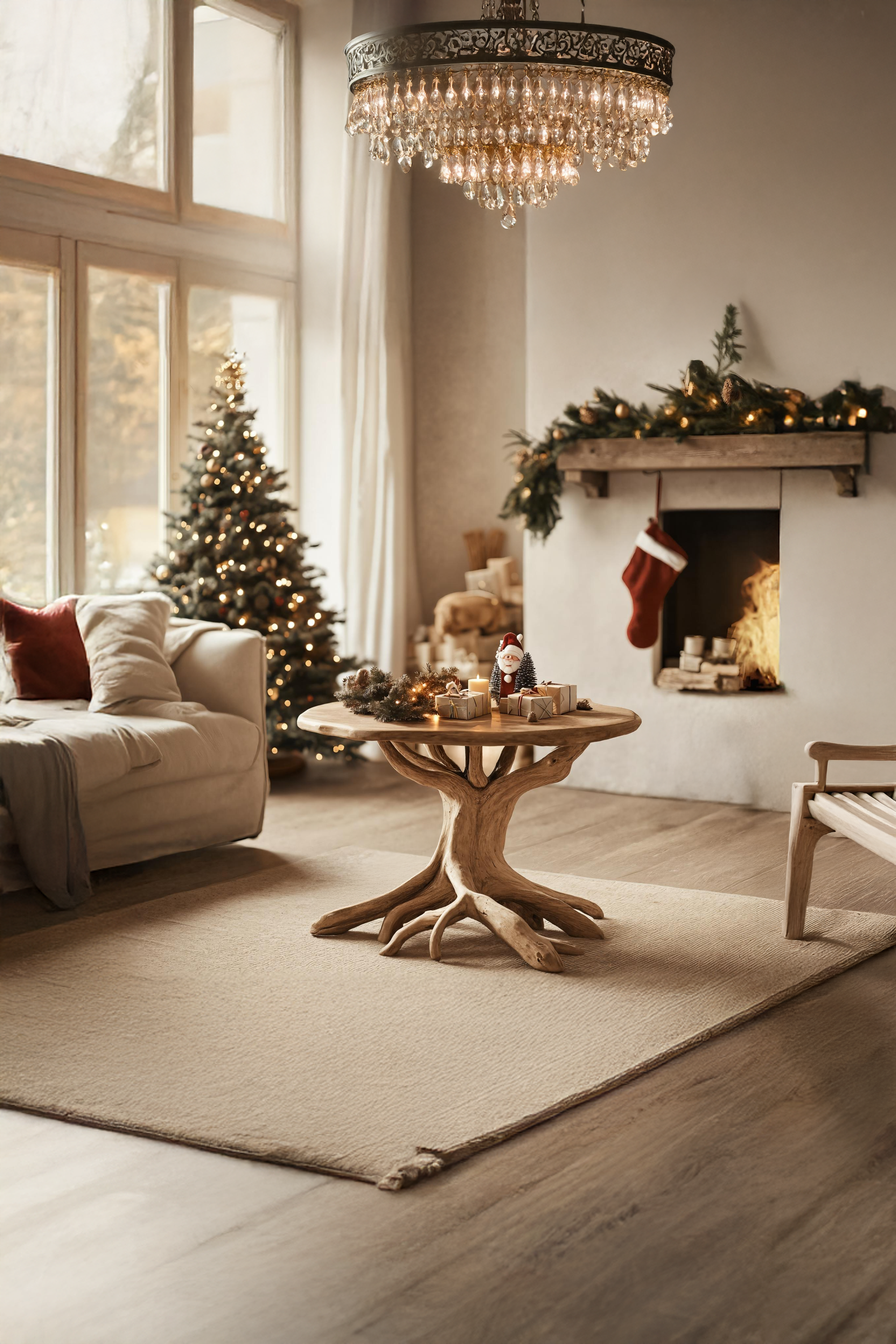 Mid Century Round End Table For Furniture Decor Holiday Home Accent SILDTTRENC021