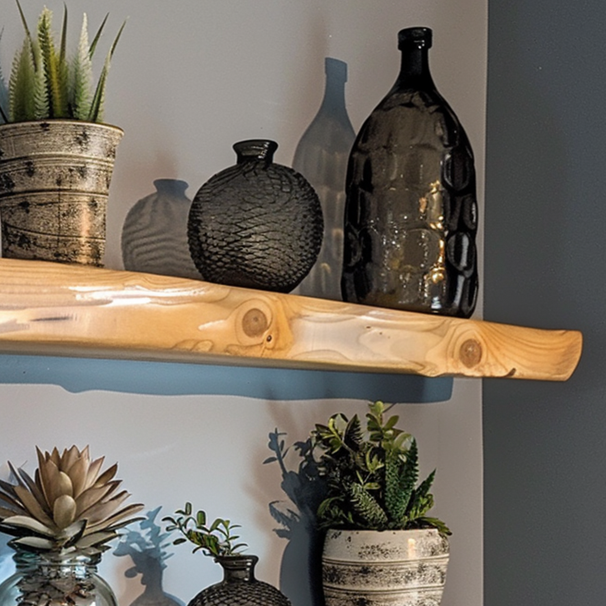 Wood Floating Shelves Kitchen Home Decor Vintage Handcraft SINLFL029