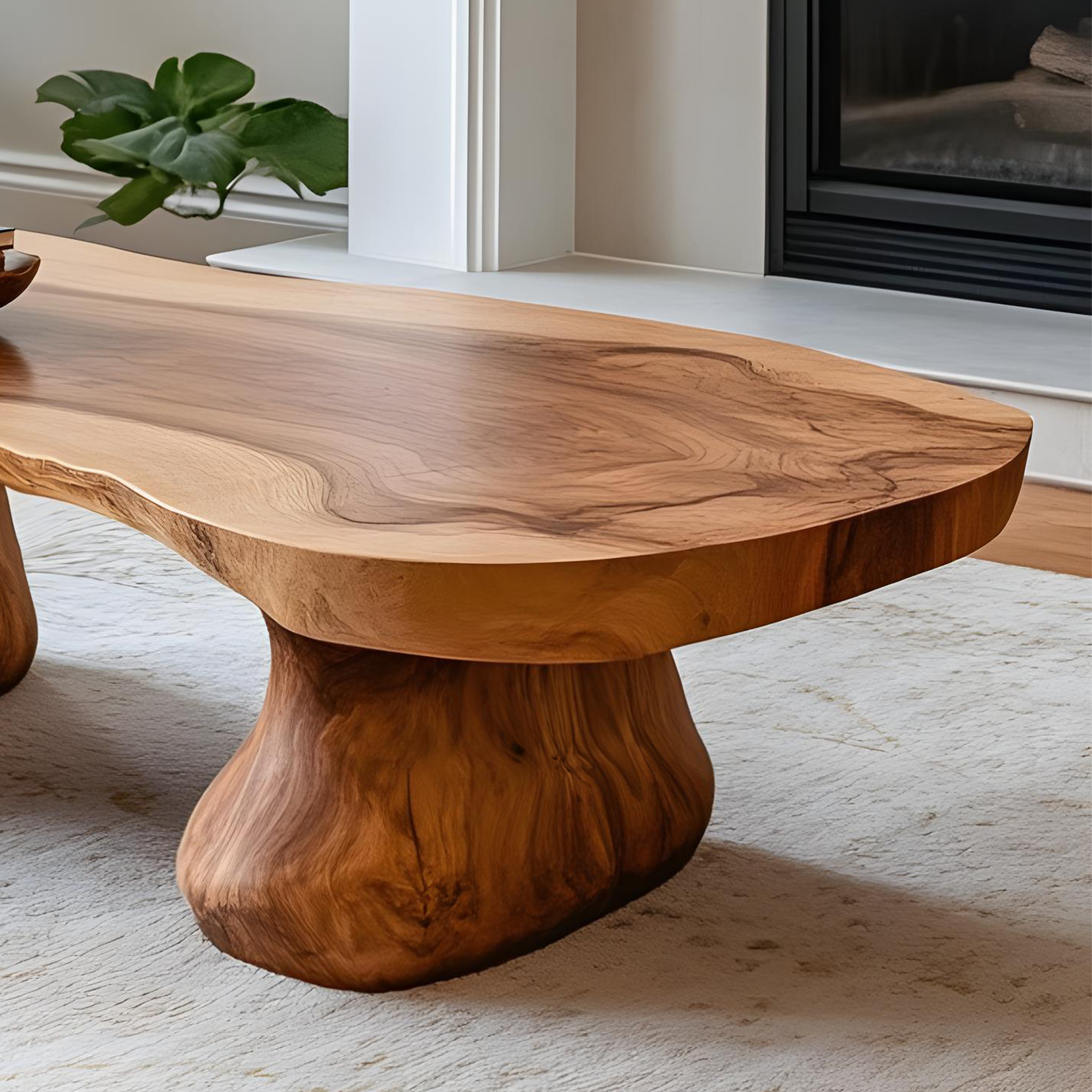 Crafted Natural Wood Coffee Table to Enhance Your Living Room Vibe SILDTCF128
