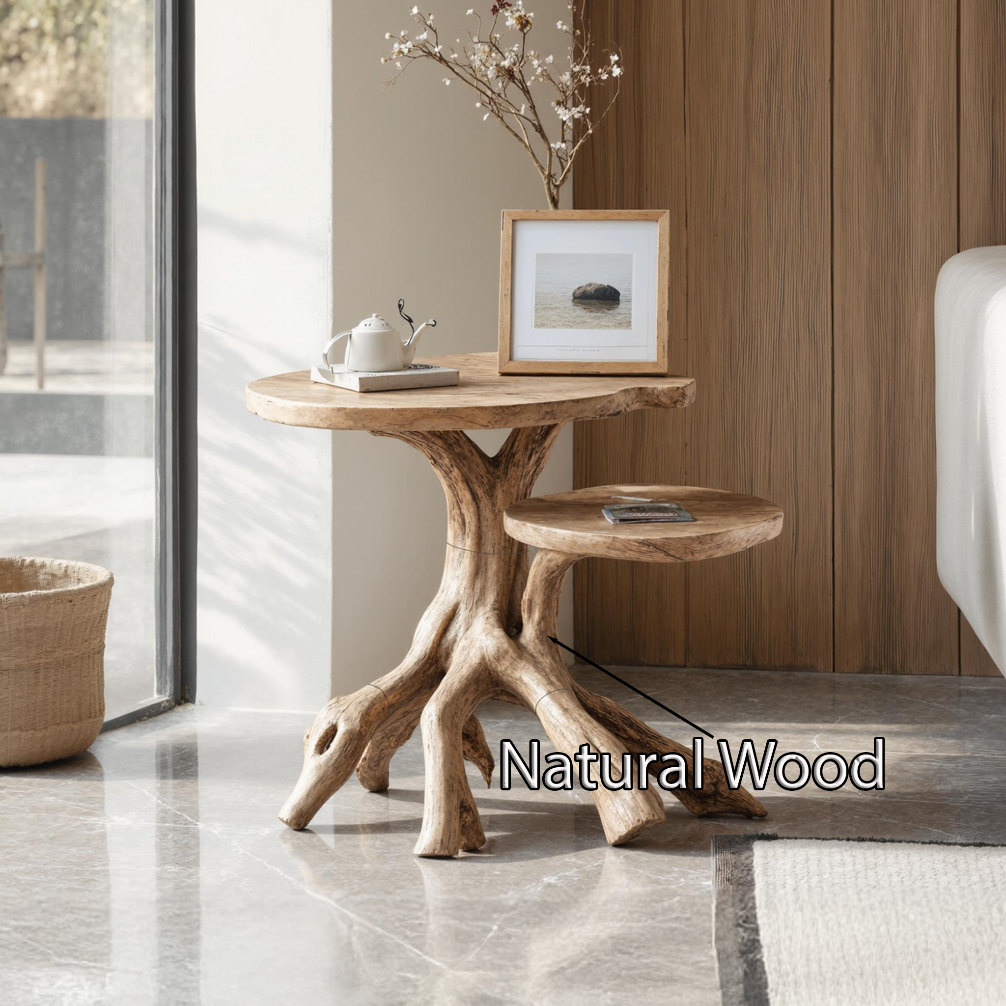 Farmhouse Live Edge End Table Entryway Table SILDTTNEN014