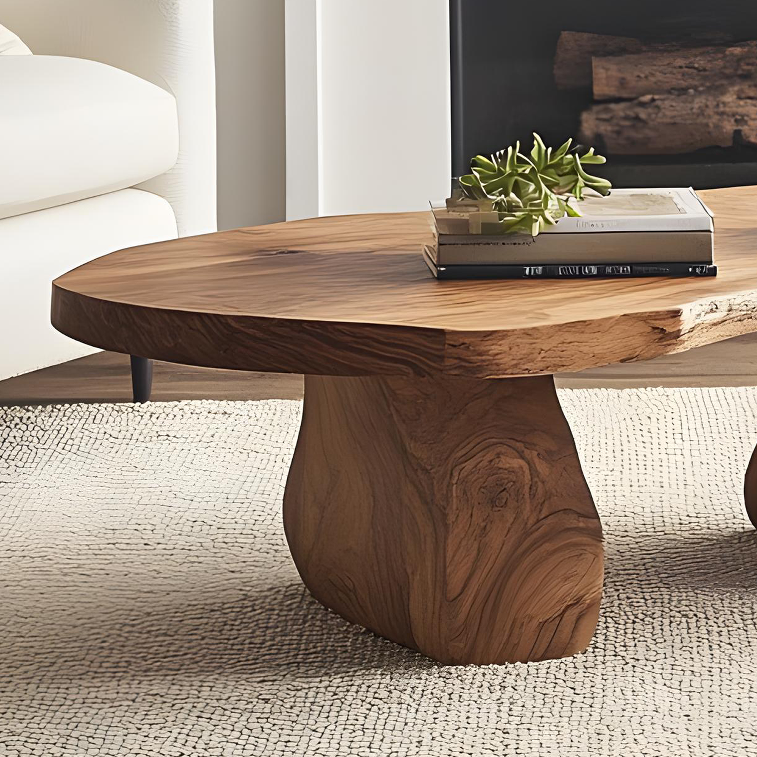 Handcrafted Natural Wood Coffee Table For Homely Living Room Style SILDTCF130