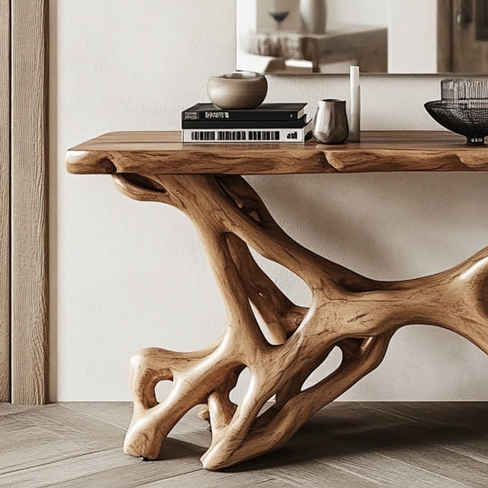 Rustic Console Table Handcrafted SILDTCS043