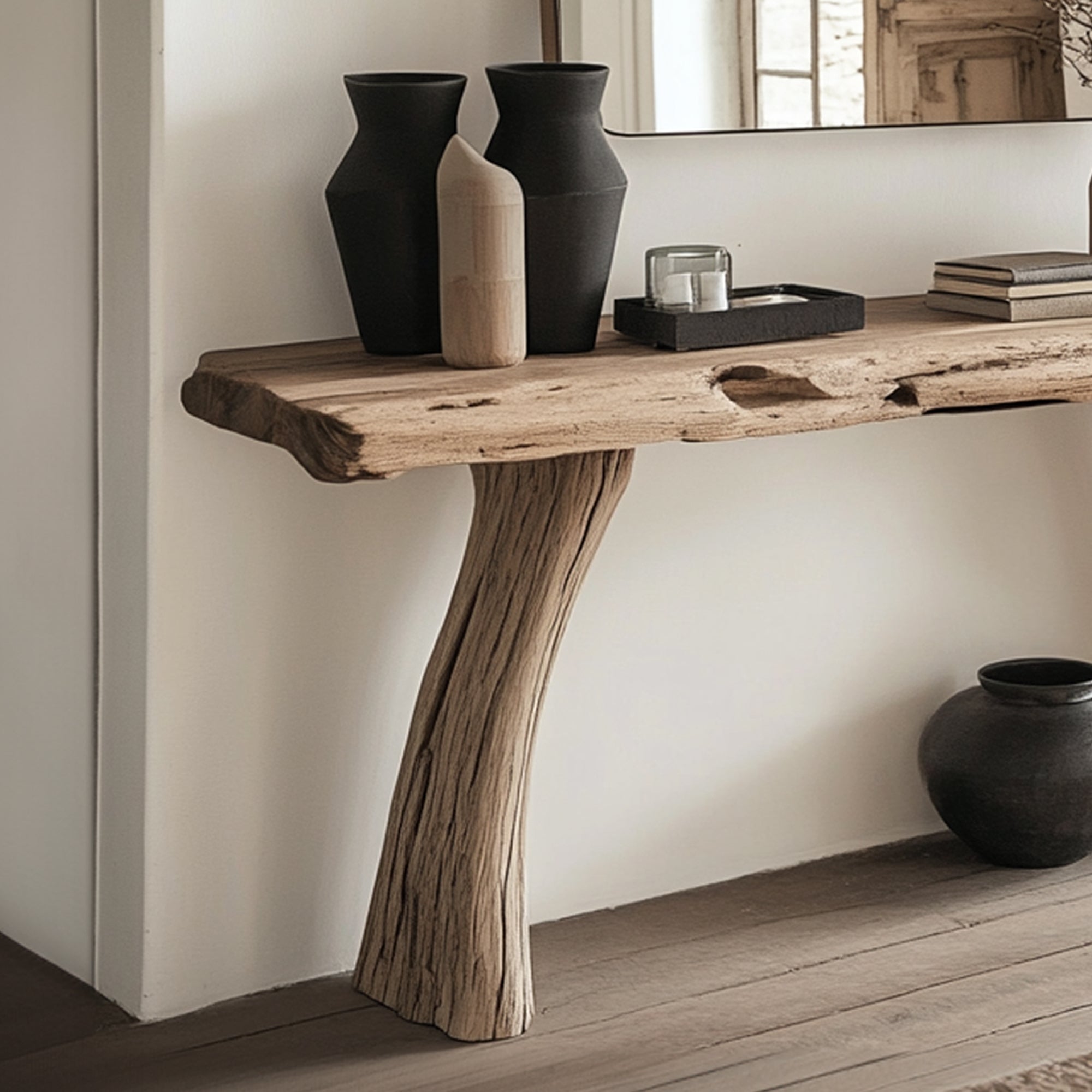 Rustic Wood Console Table SILDTCS040
