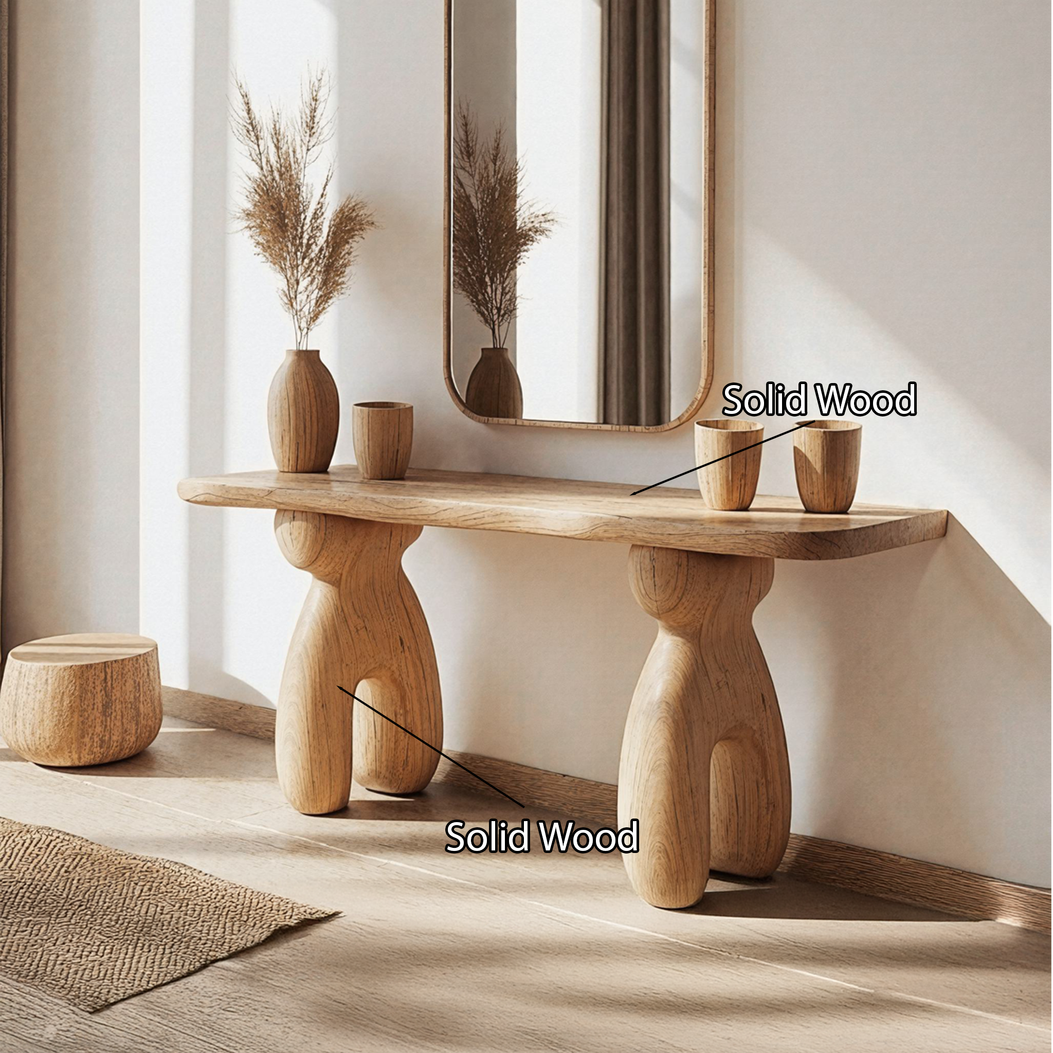 Floating Edge Entry Console Table Decor SILDTCS082