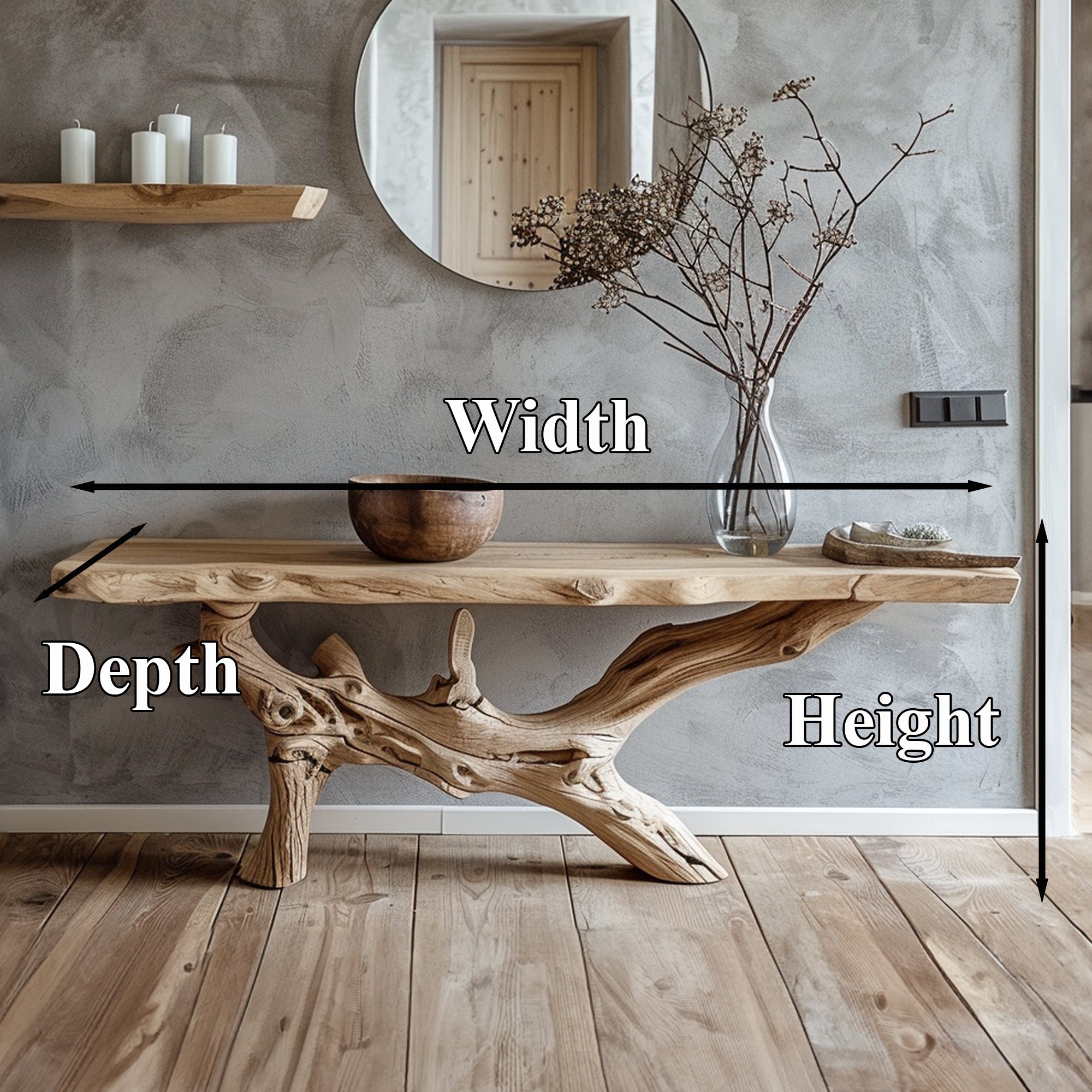 Reclaimed Wood Entryway Table SILDTCS024