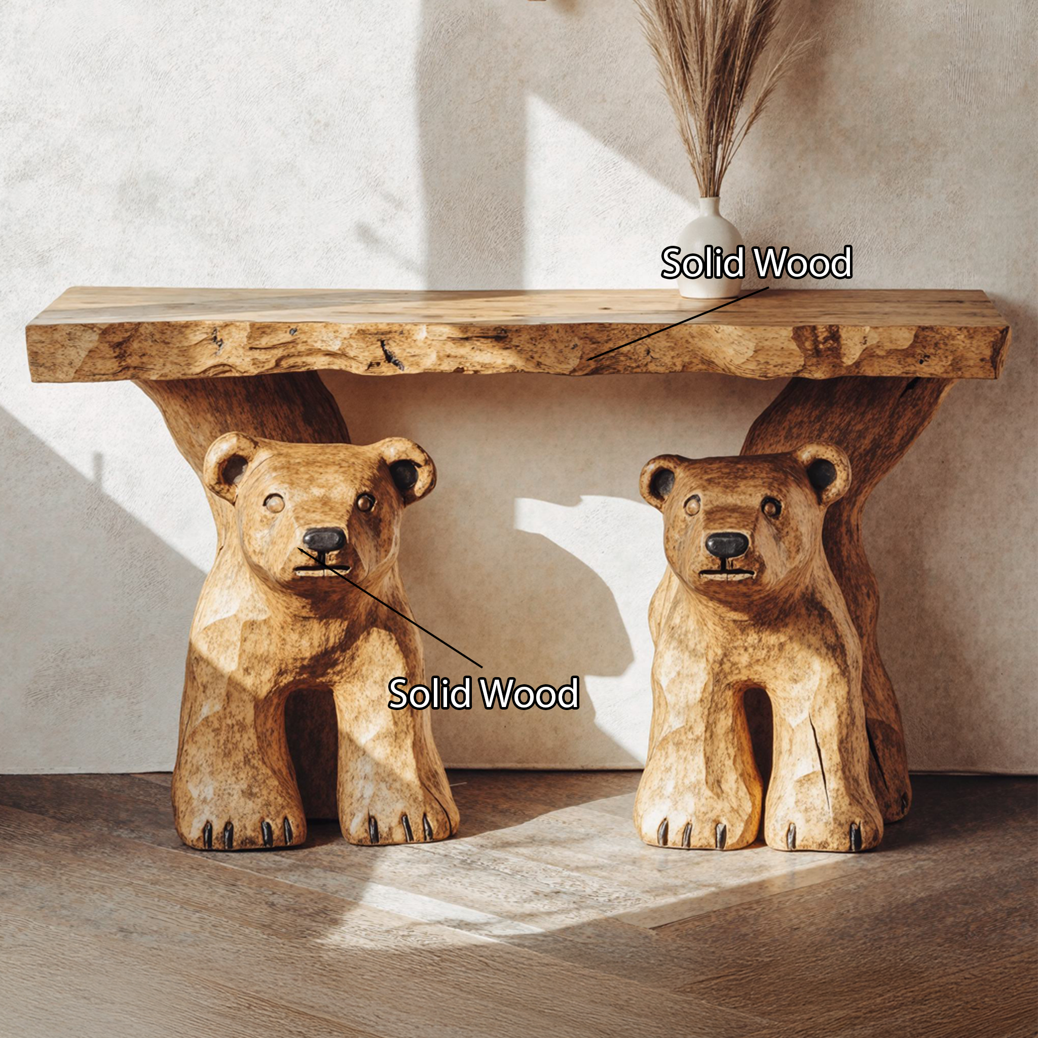 Rustic Console Table Decorative SILDTCS053