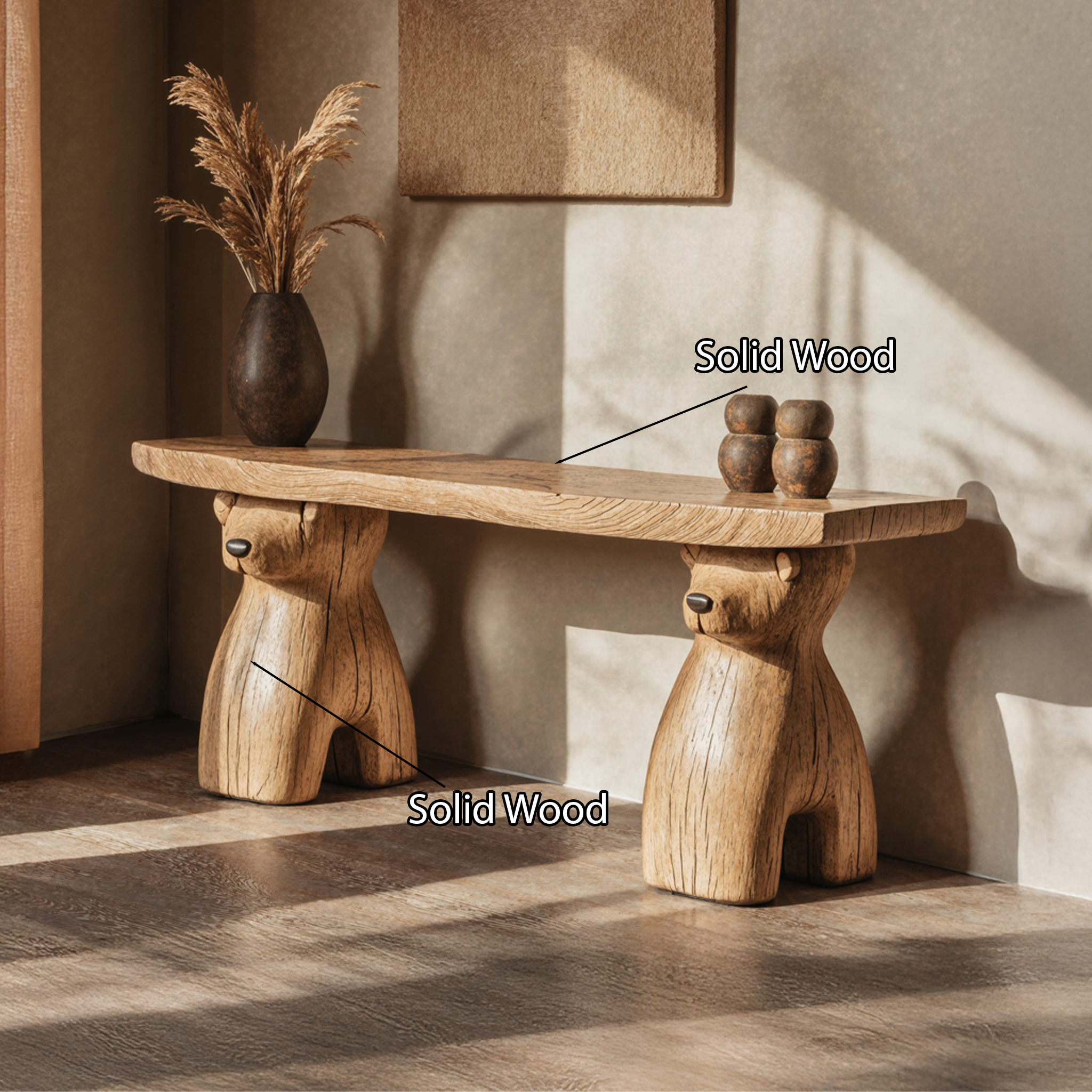 Rustic Entry Console Table Decorative SILDTCS054