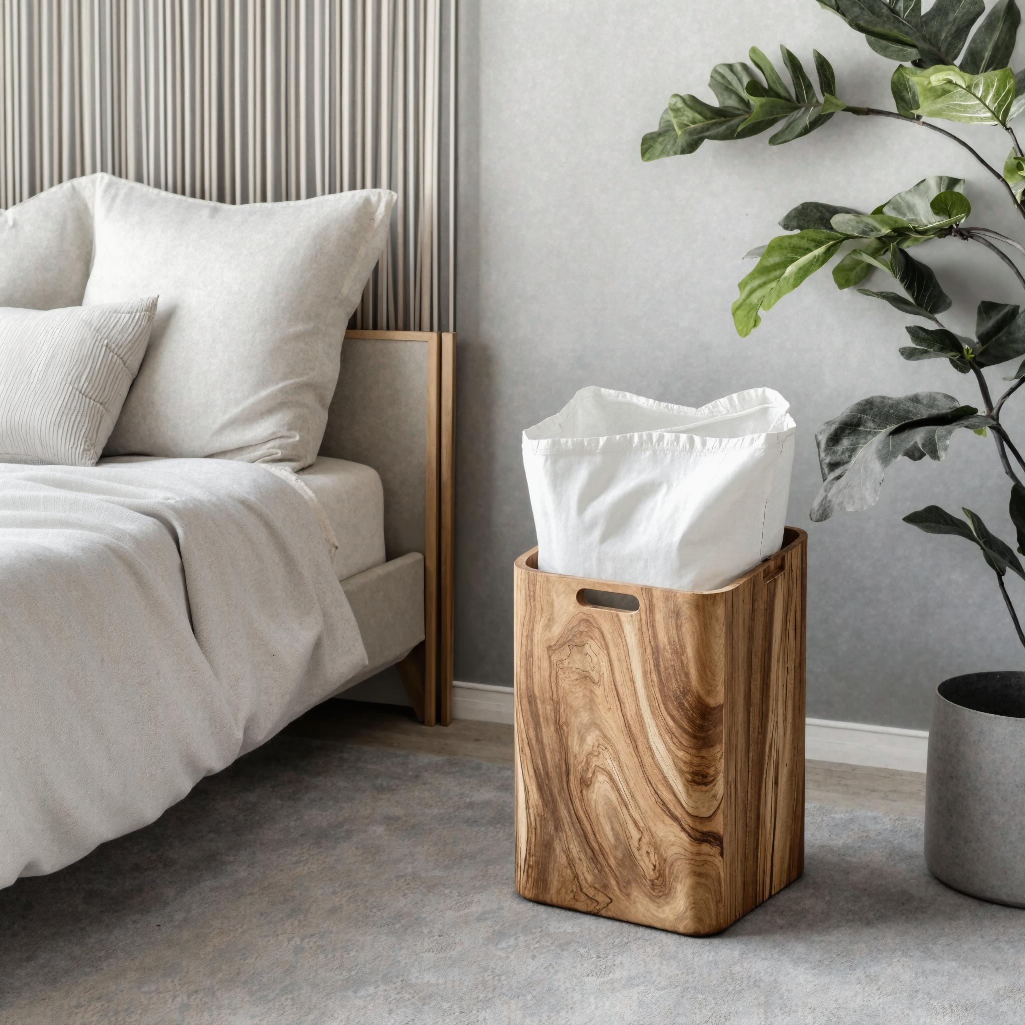Rustic Solid Wood Bin For Bedroom Decor And Home Organization SILDTSBN006