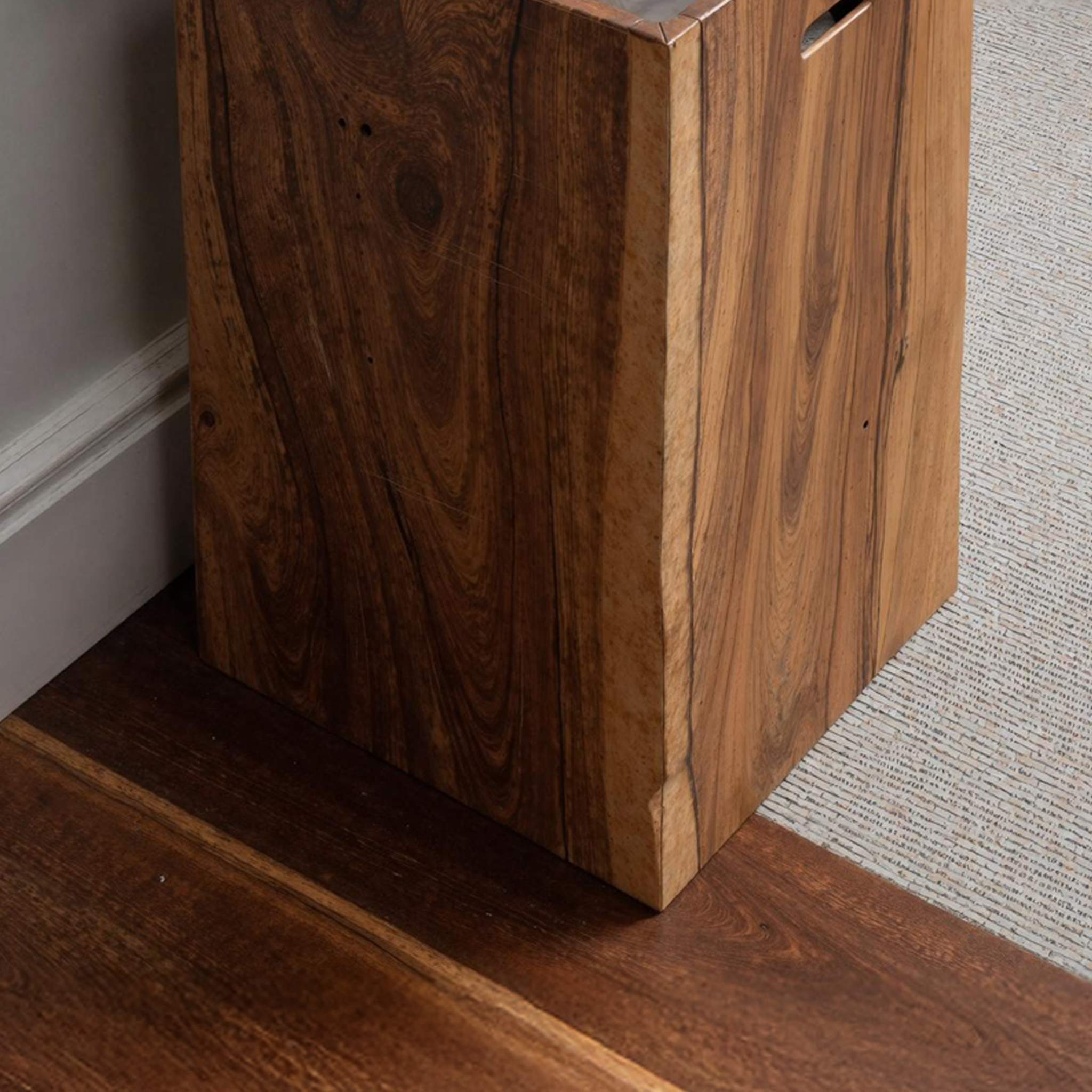 Vintage Wooden Storage Bin For Bedroom Furniture Organizer SILDTSBN012